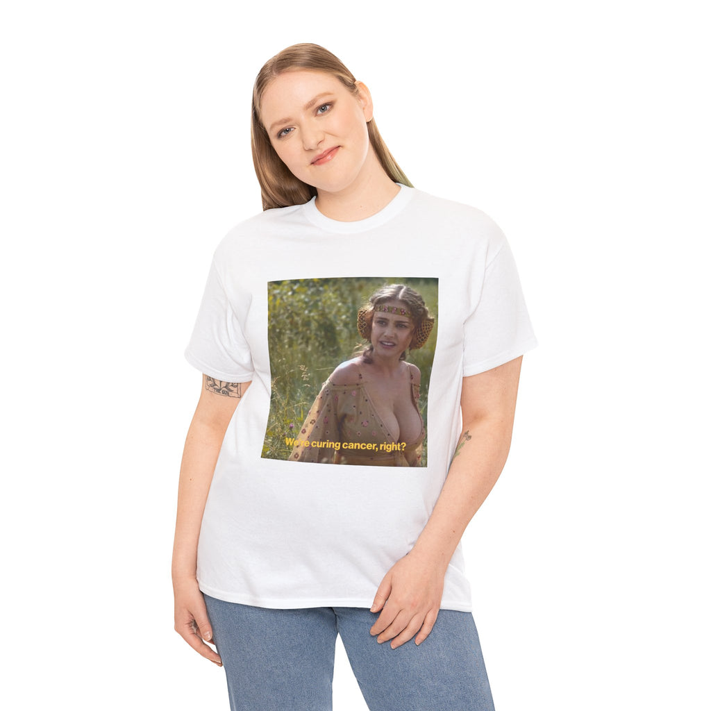 We're Curing Cancer Right T-Shirt
