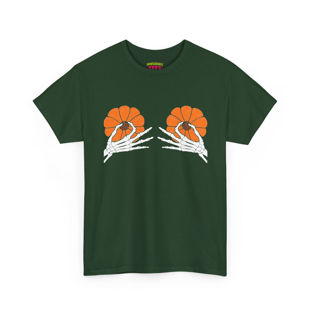 Pumpkin Boobs Inappropriate Halloween T-Shirt
