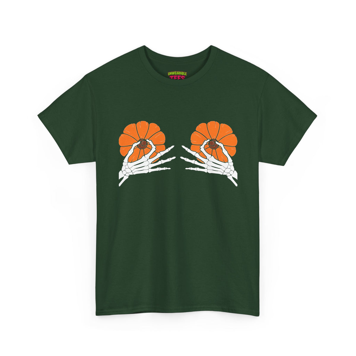 Pumpkin Boobs Inappropriate Halloween T-Shirt