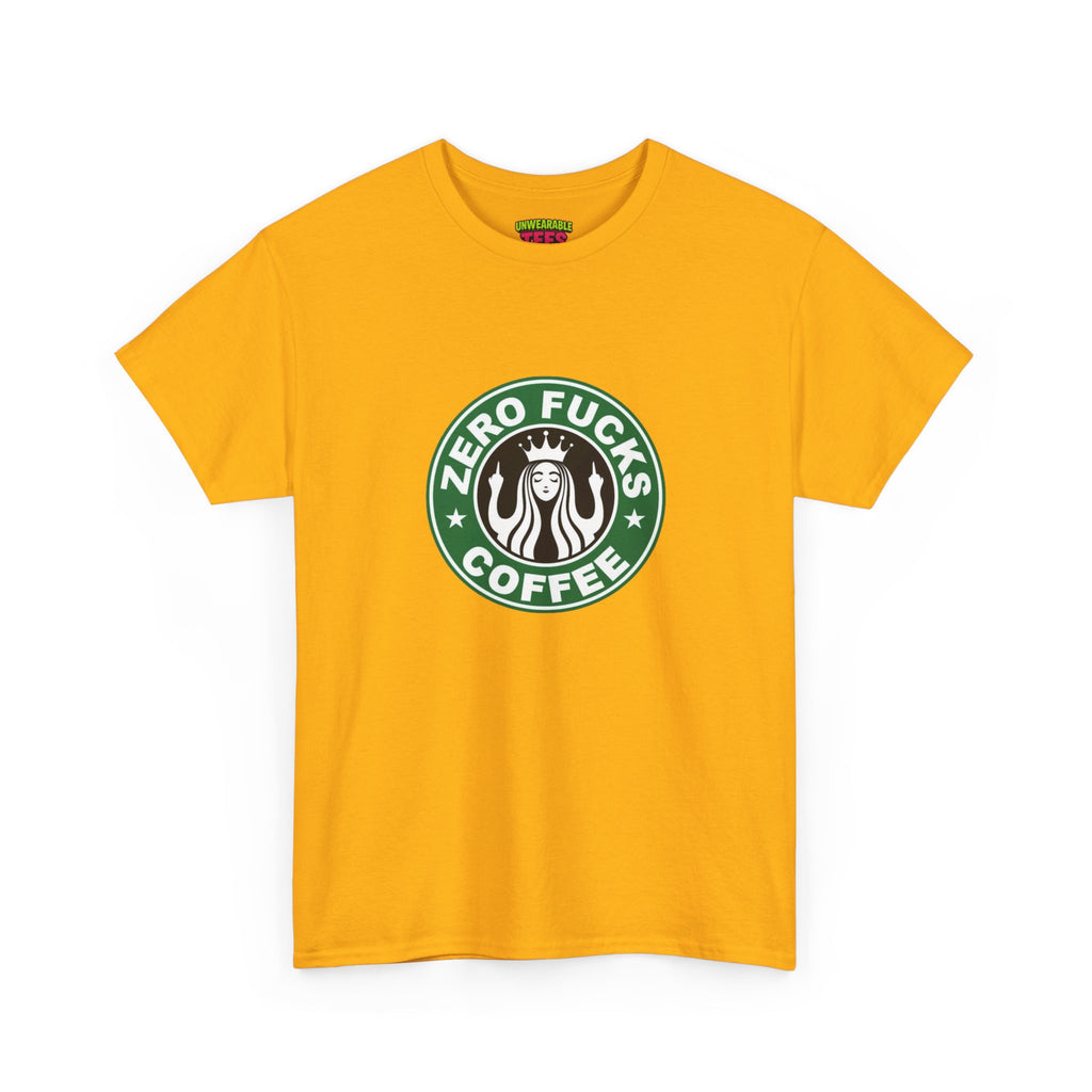 Starbucks Coffee Parody Logo "Zero F**ks Coffee" T-Shirt