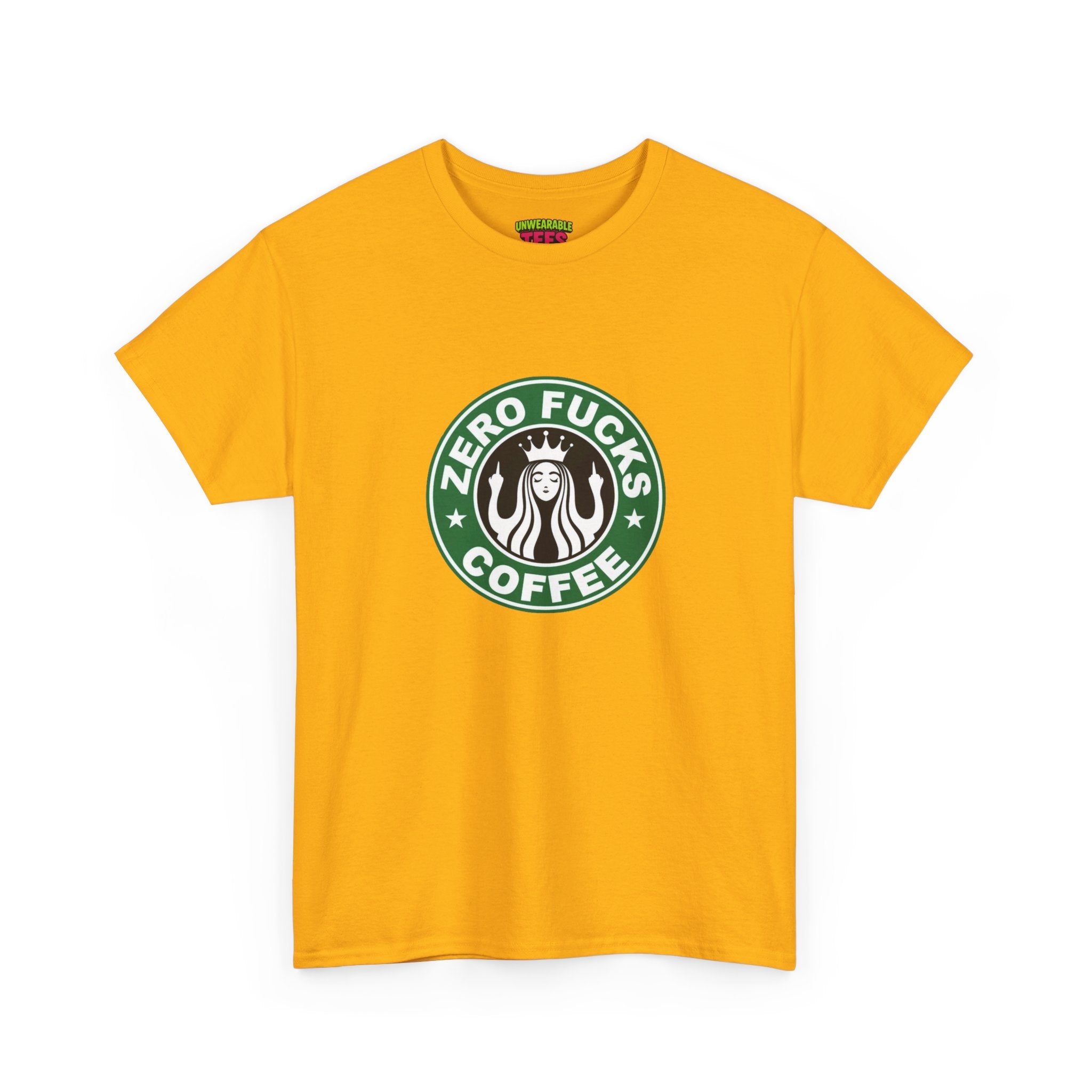 Starbucks Coffee Parody Logo "Zero F**ks Coffee" T-Shirt