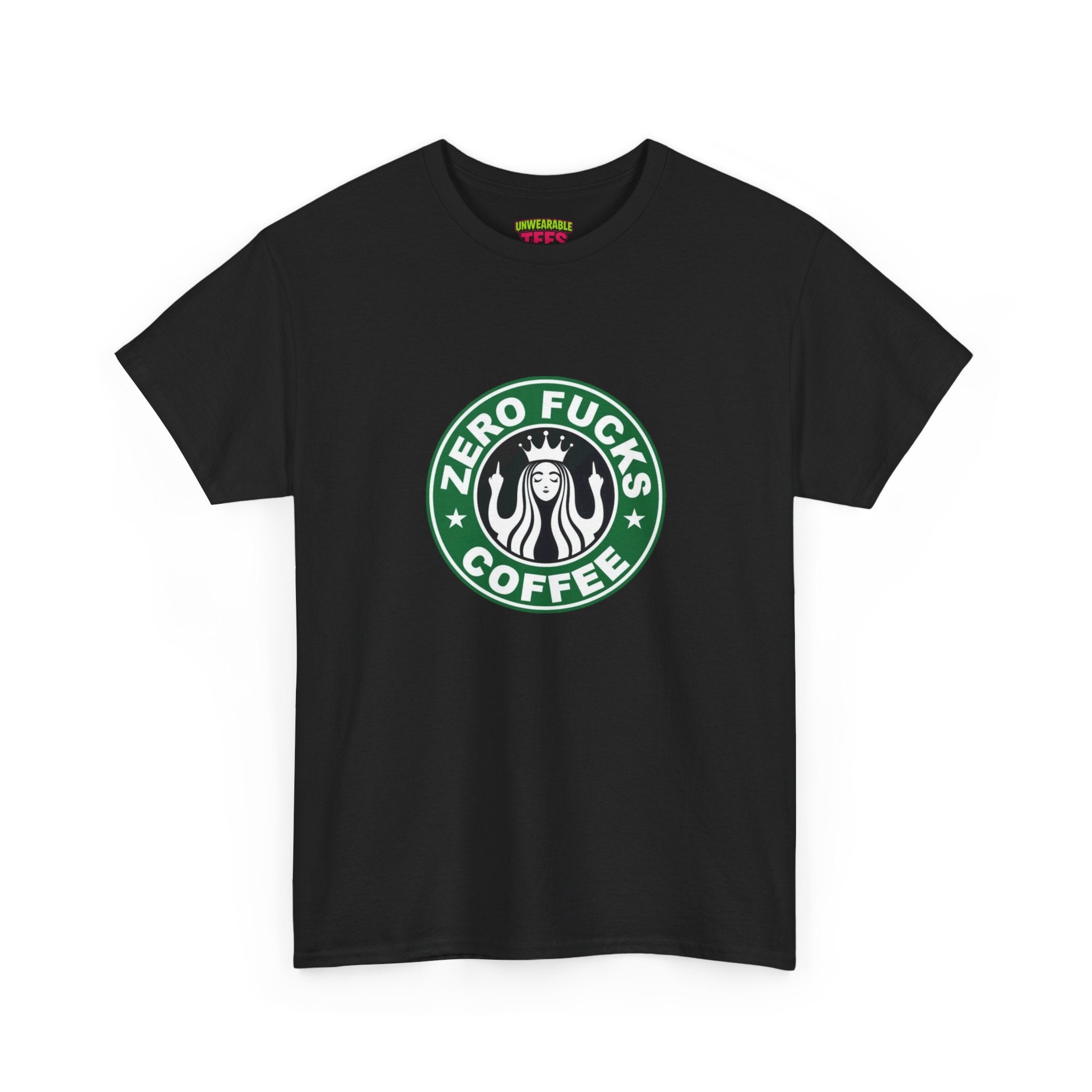 Starbucks Coffee Parody Logo "Zero F**ks Coffee" T-Shirt
