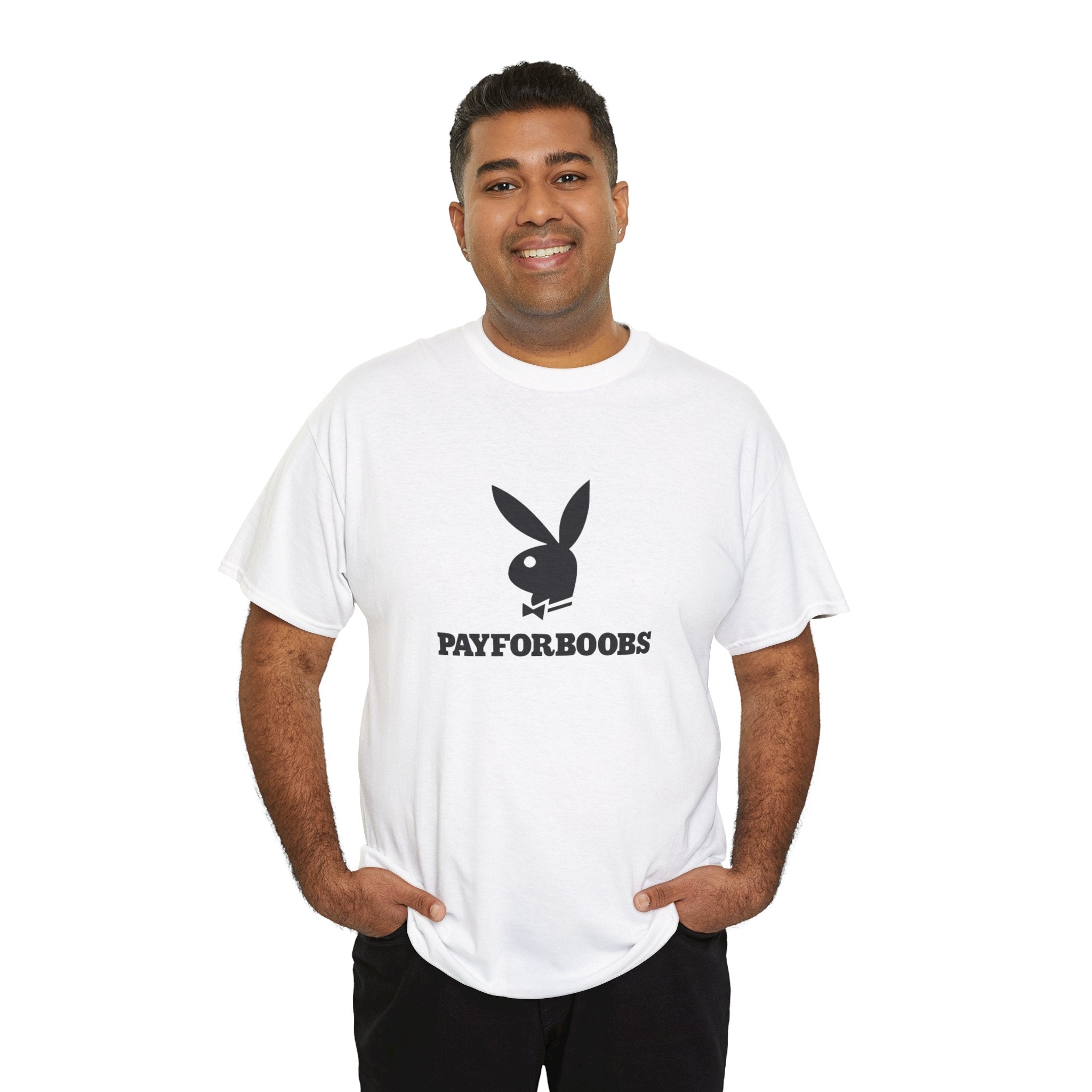 Playboy Parody Logo "Payforboobs" T-Shirt