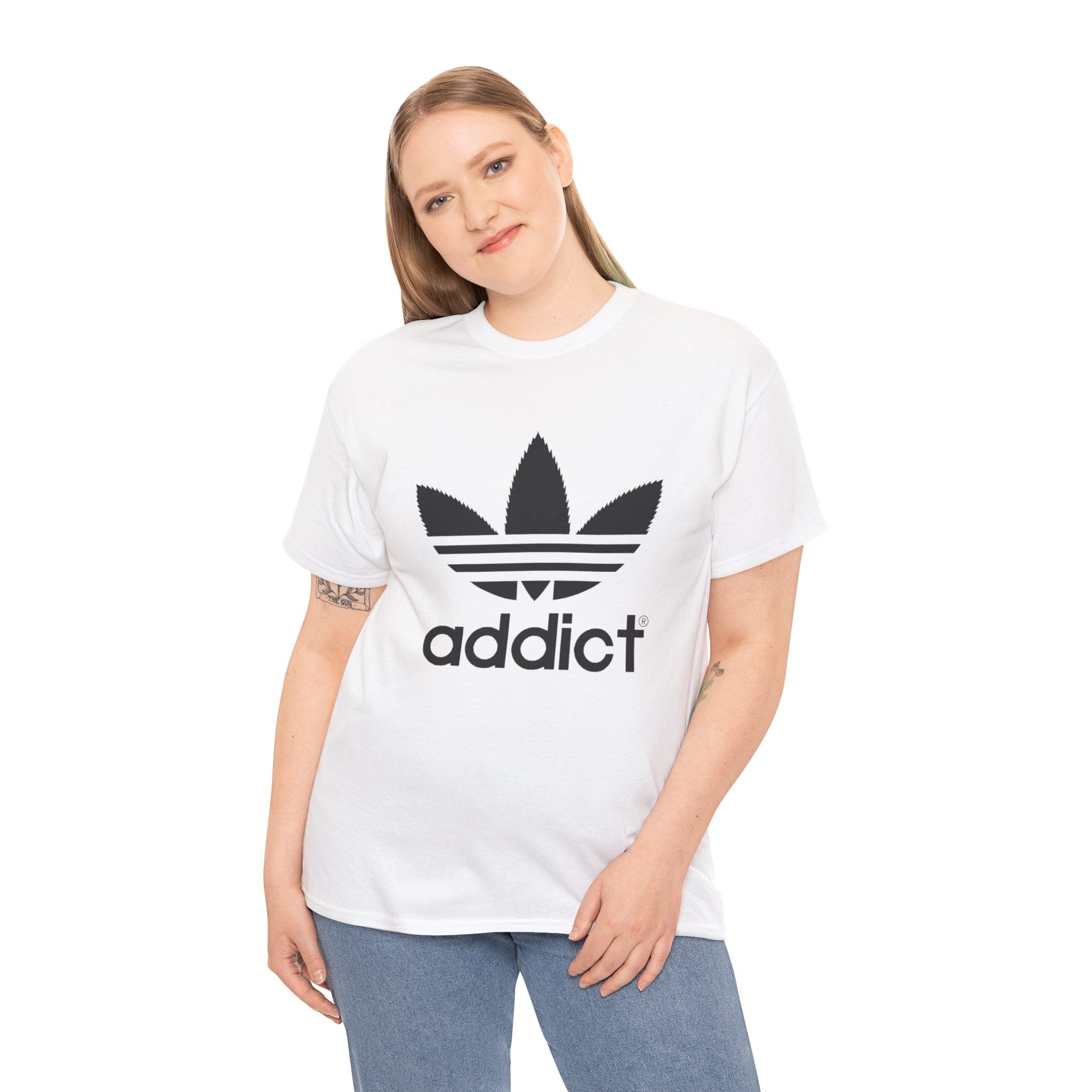 Adidas Parody Logo "Addict" T-Shirt