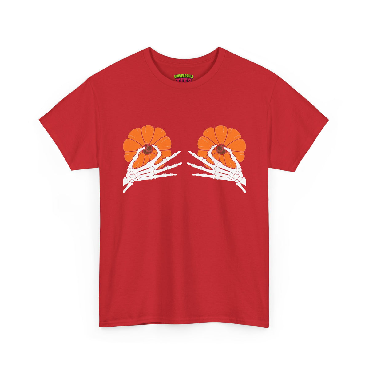 Pumpkin Boobs Inappropriate Halloween T-Shirt