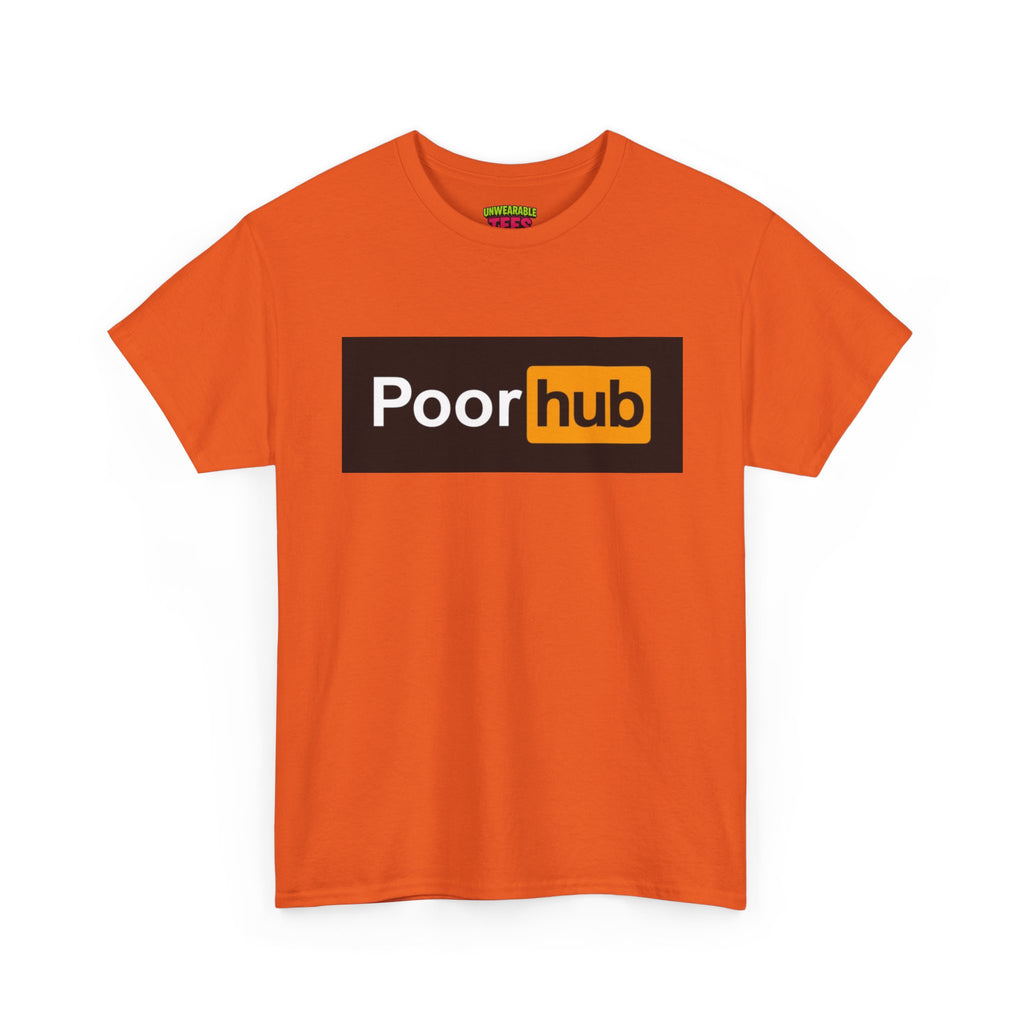 Pornhub Parody Logo "Poorhub" T-Shirt