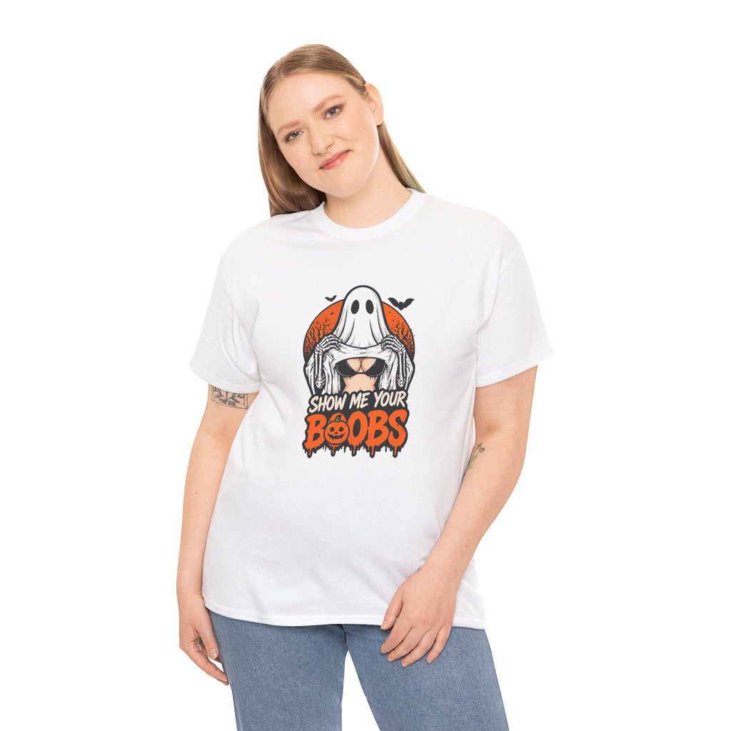 Show Me Your Boobs Inappropriate Halloween T-Shirt
