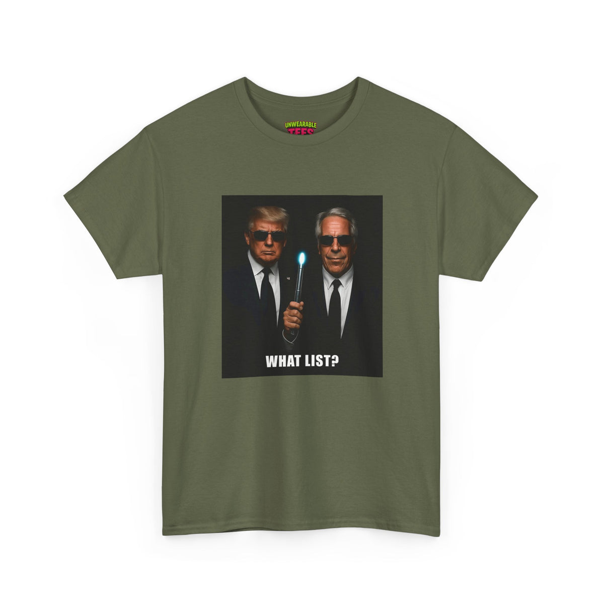 Donald Trump & Epstein What List T-Shirt