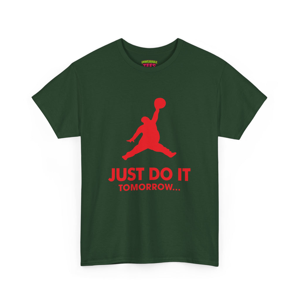 Nike Air Jordan Parody Logo "Just Do It Tomorrow" T-Shirt