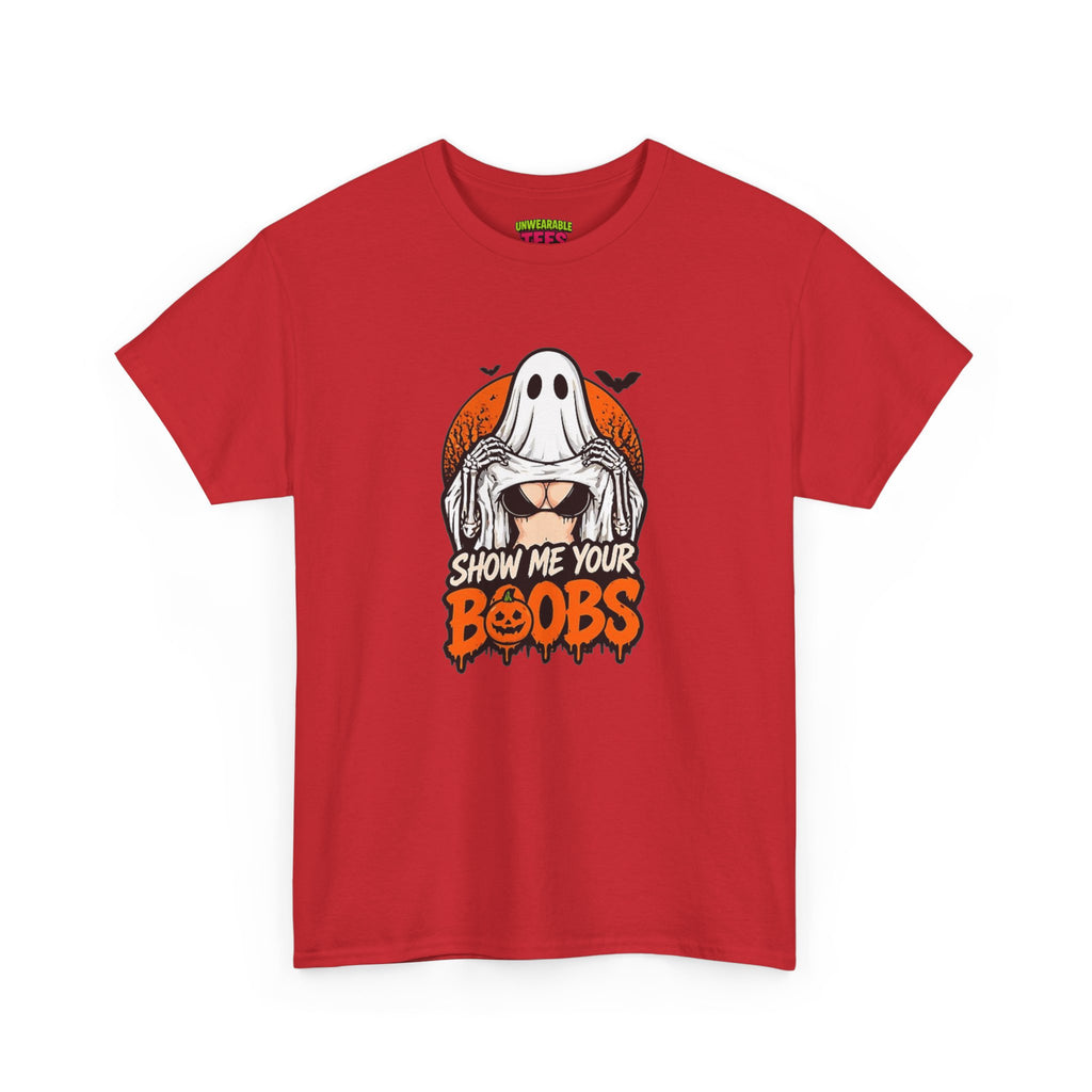 Show Me Your Boobs Inappropriate Halloween T-Shirt