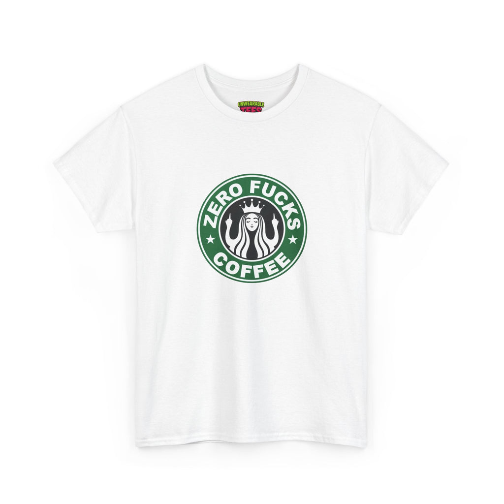 Starbucks Coffee Parody Logo "Zero F**ks Coffee" T-Shirt