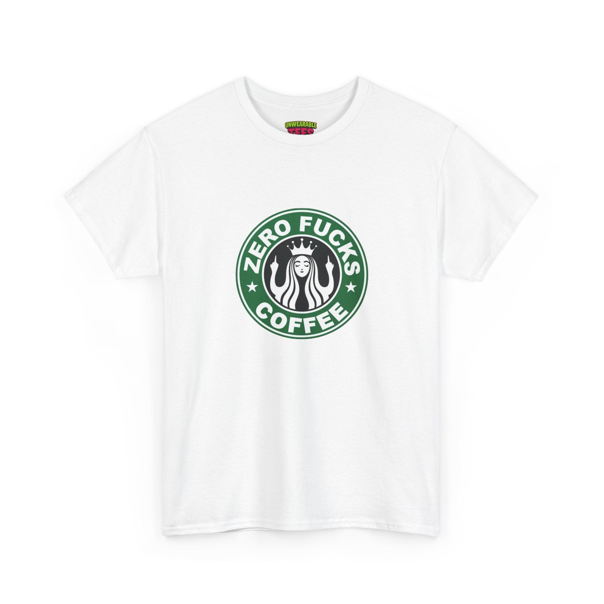 Starbucks Coffee Parody Logo "Zero F**ks Coffee" T-Shirt