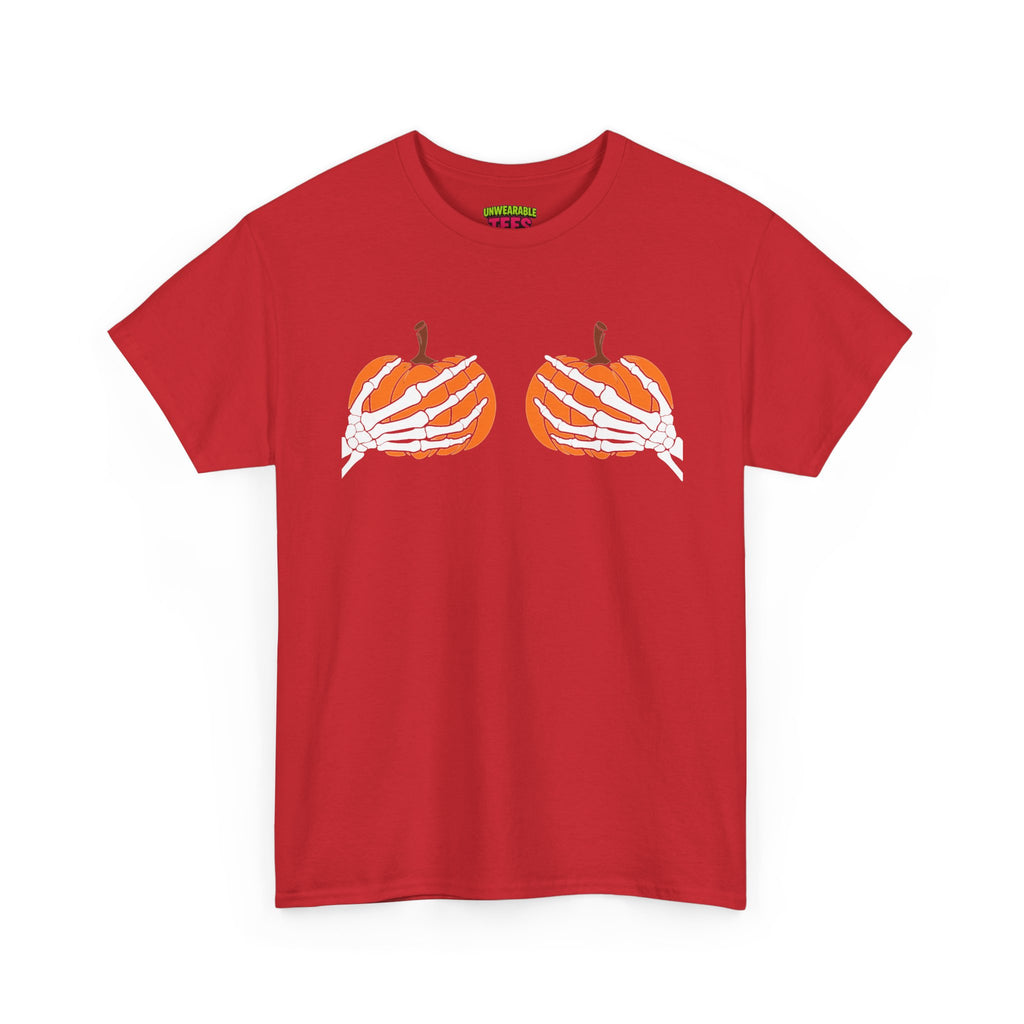 Boobs Pumpkins Inappropriate Halloween T-Shirt