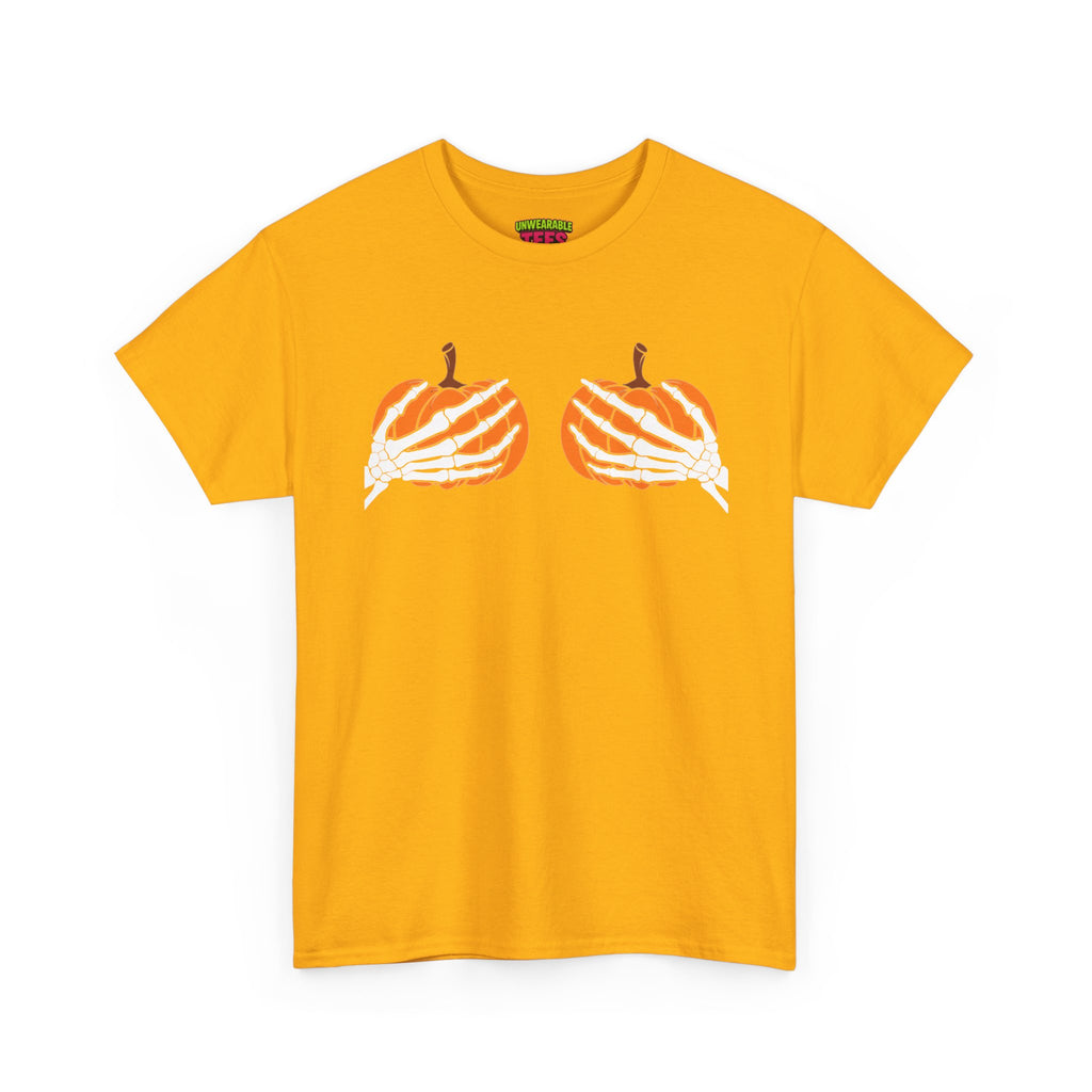 Boobs Pumpkins Inappropriate Halloween T-Shirt