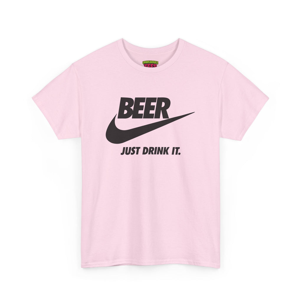 Nike Parody Logo "Beer Just Drink It" T-Shirt