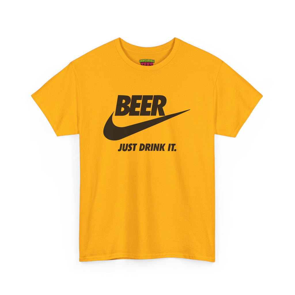 Nike Parody Logo "Beer Just Drink It" T-Shirt