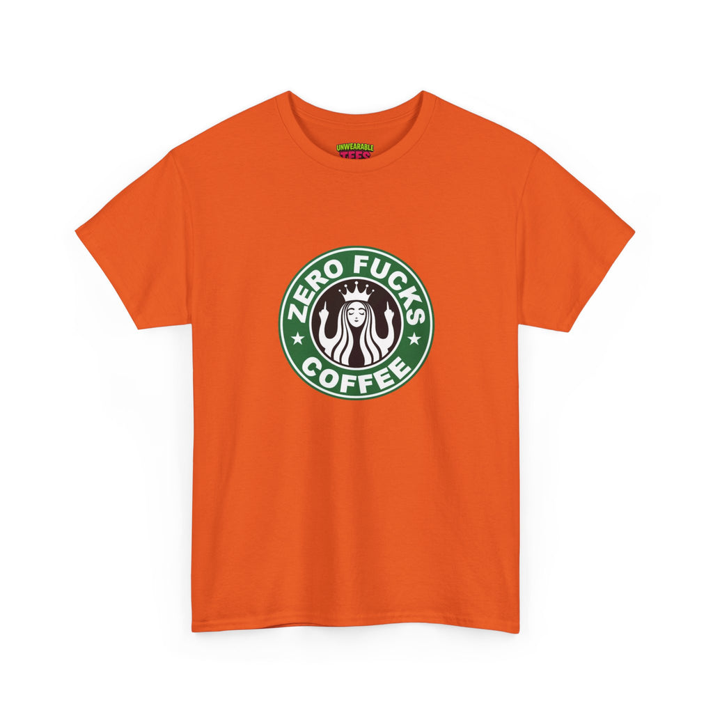Starbucks Coffee Parody Logo "Zero F**ks Coffee" T-Shirt