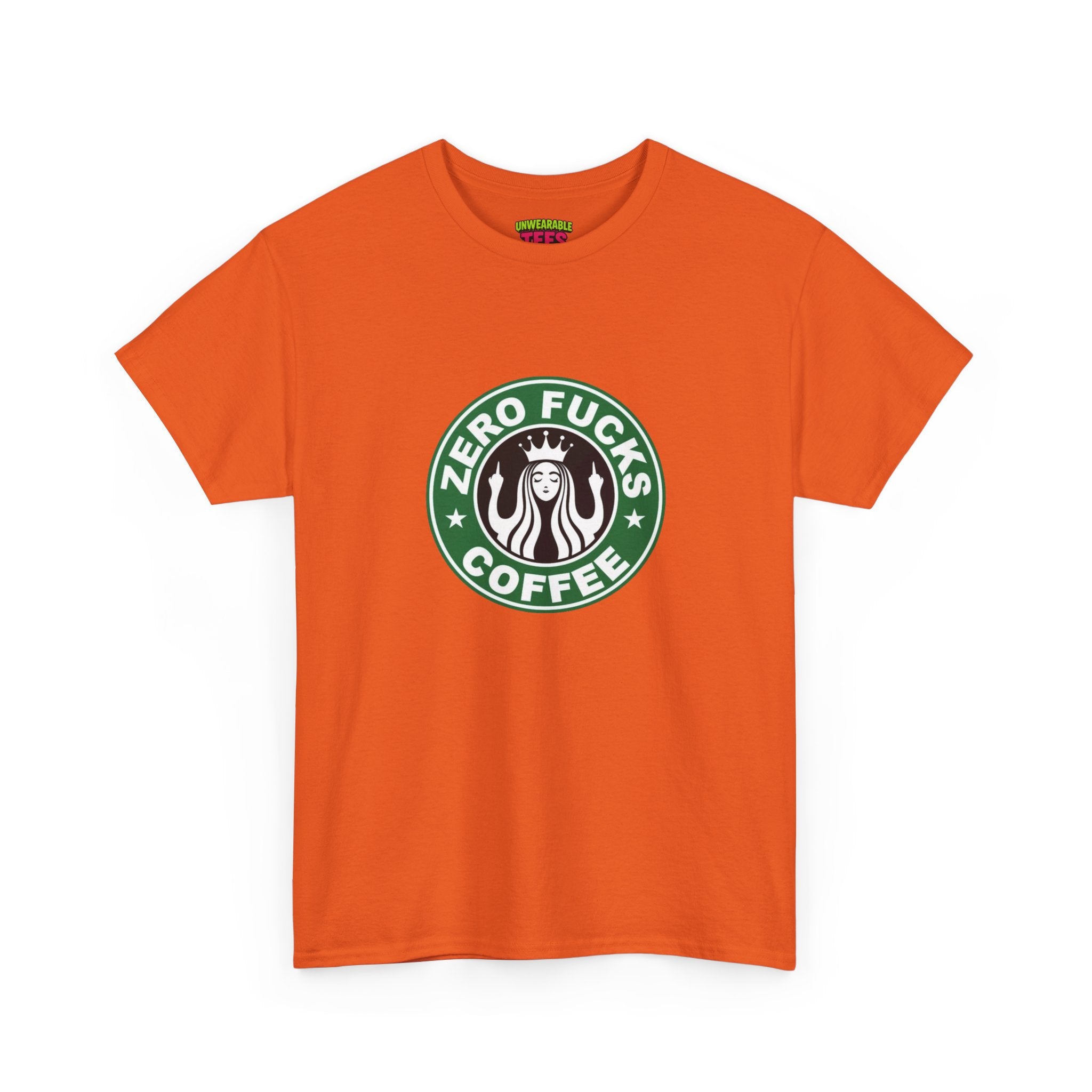 Starbucks Coffee Parody Logo "Zero F**ks Coffee" T-Shirt