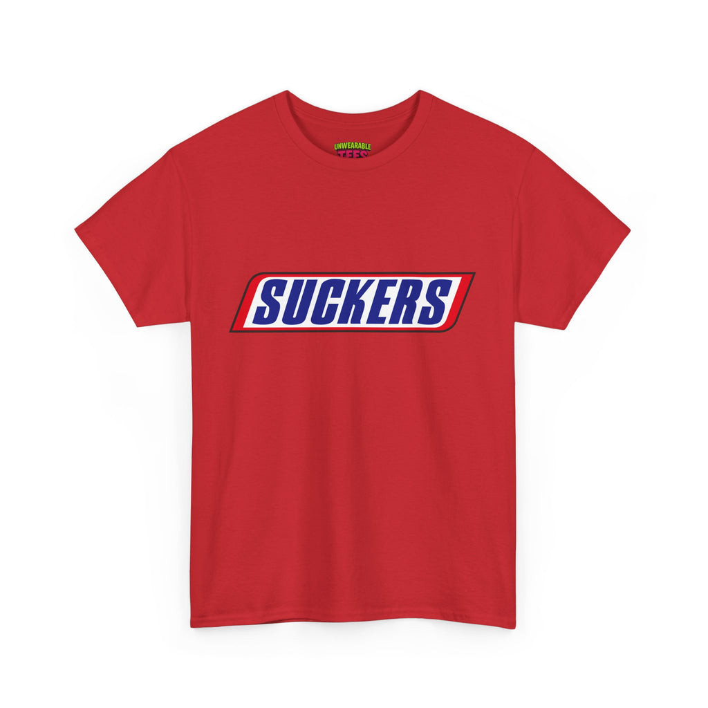 Snickers Parody Logo "Suckers" T-Shirt