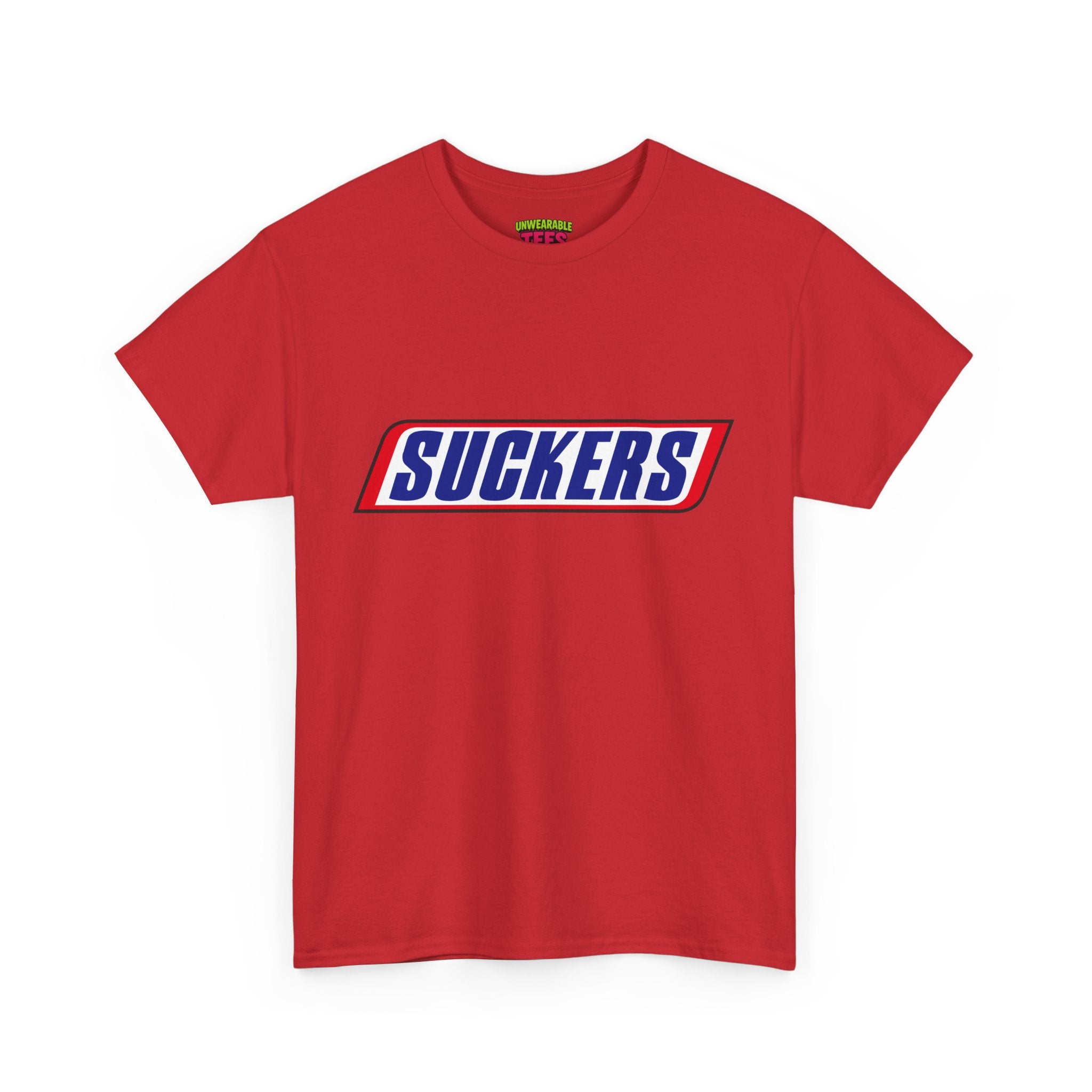 Snickers Parody Logo "Suckers" T-Shirt