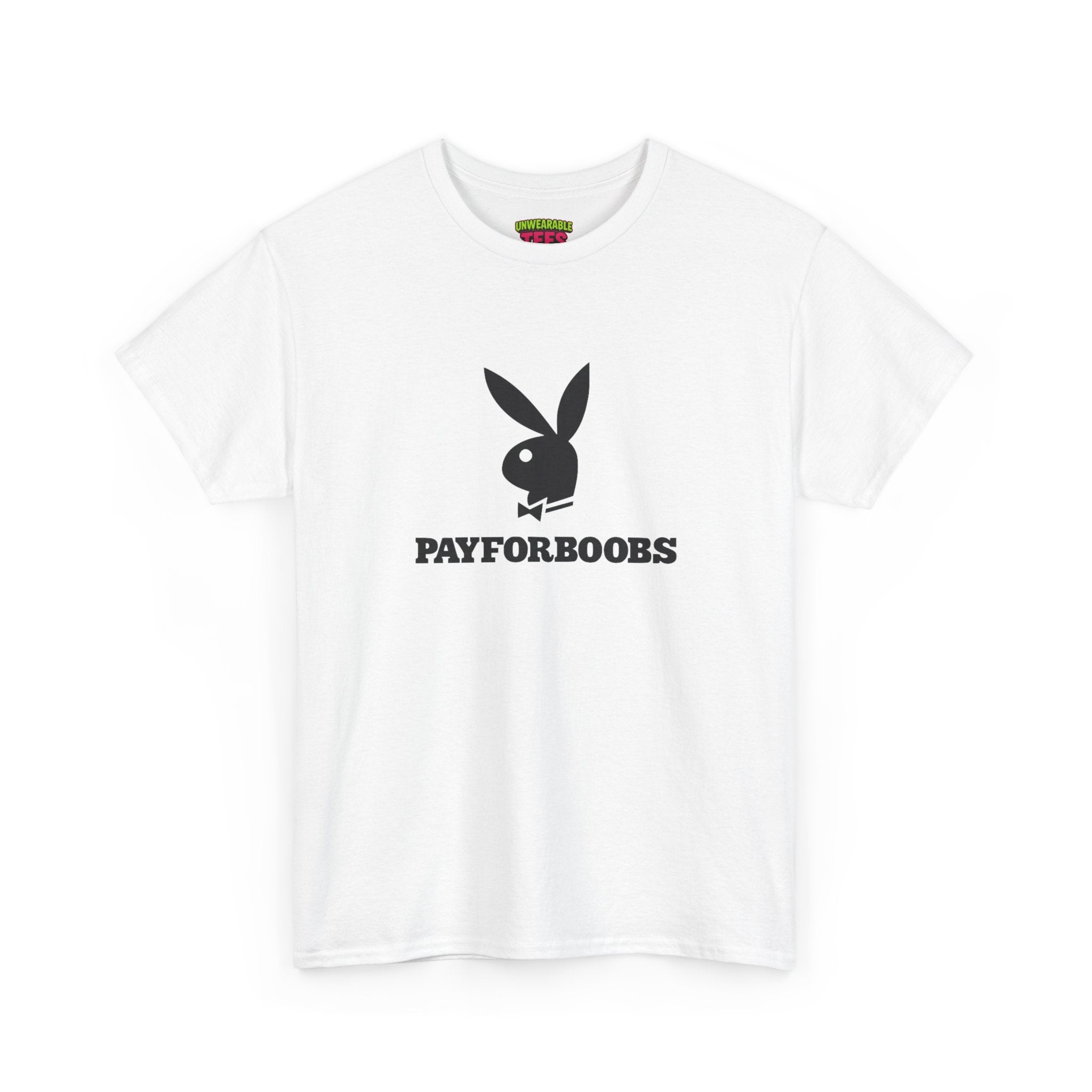 Playboy Parody Logo "Payforboobs" T-Shirt