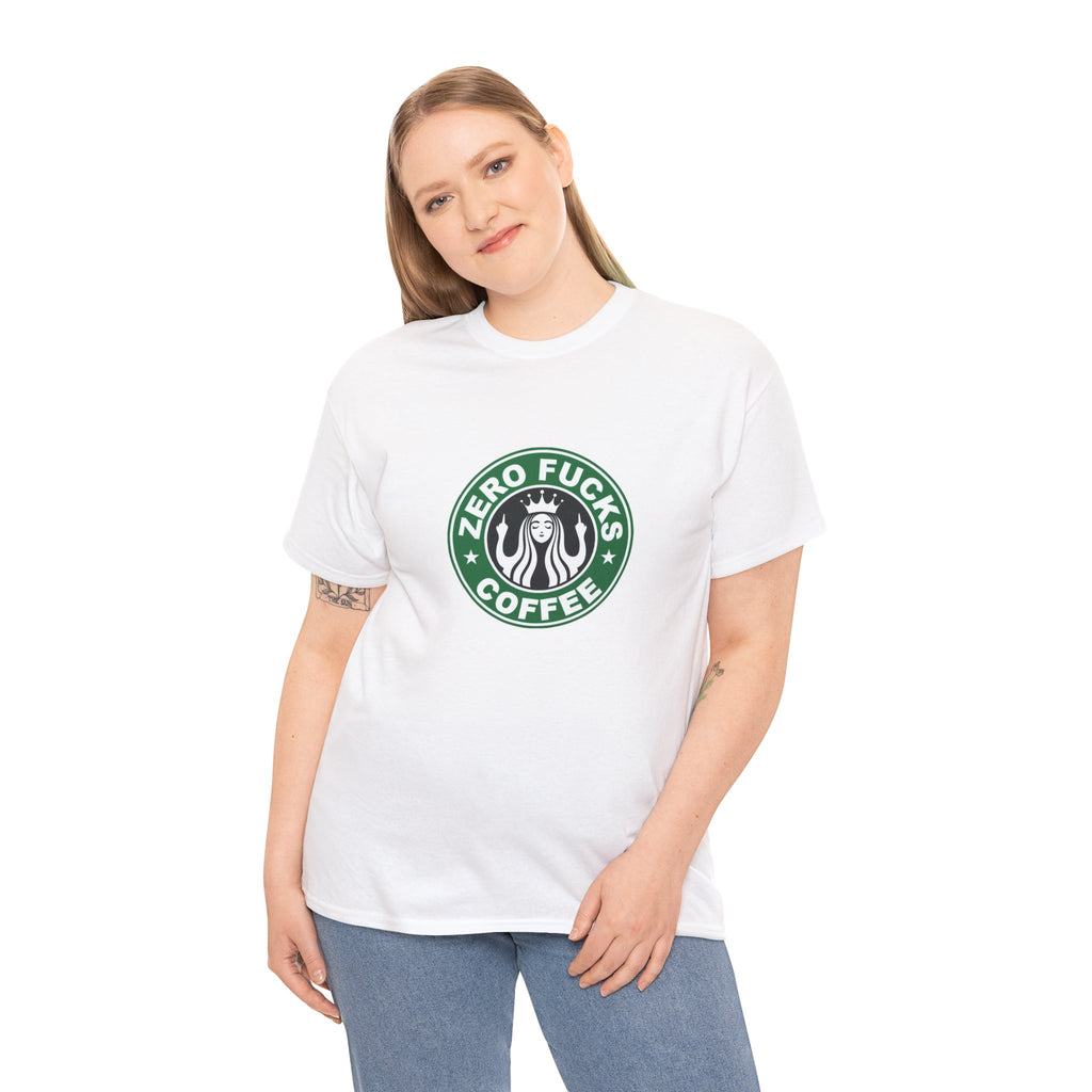Starbucks Coffee Parody Logo "Zero F**ks Coffee" T-Shirt