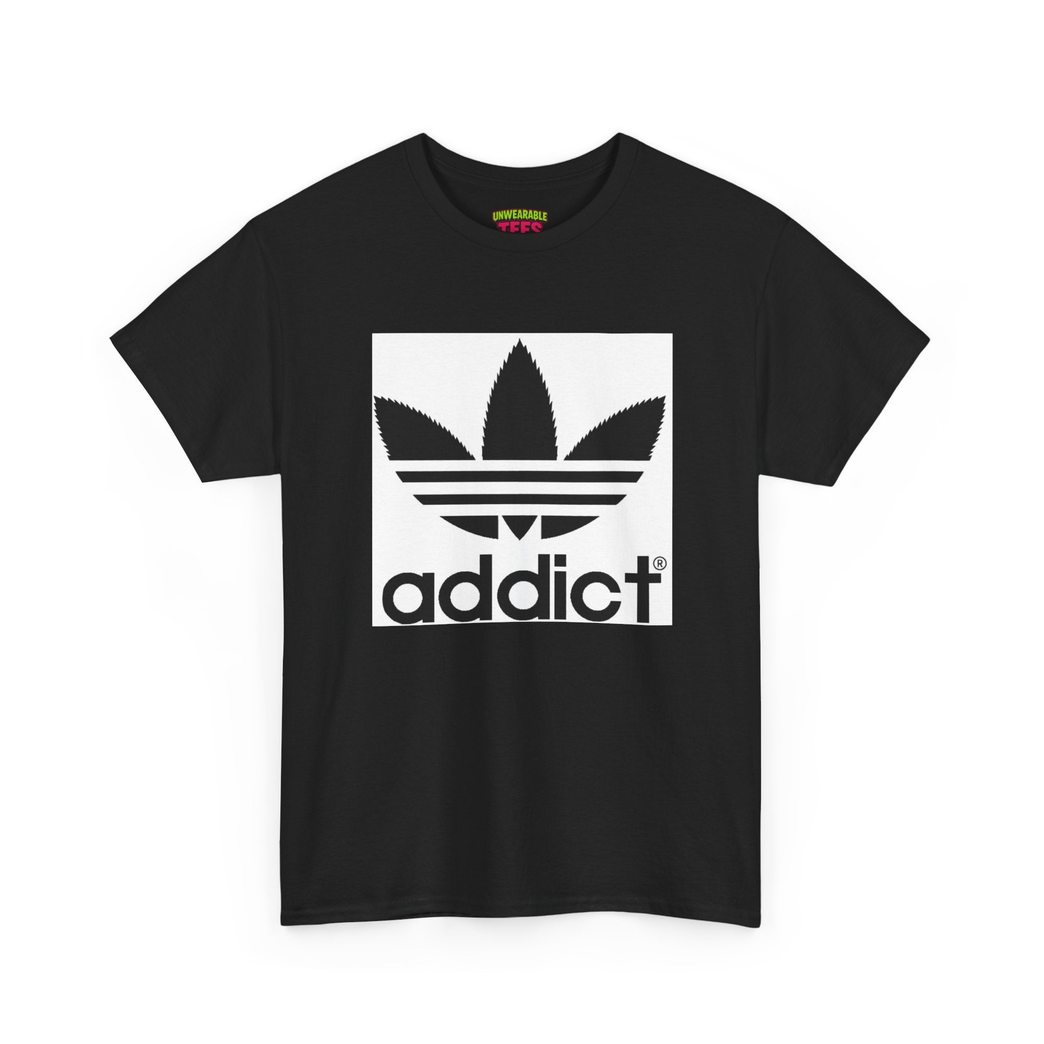 Adidas Parody Logo "Addict" T-Shirt