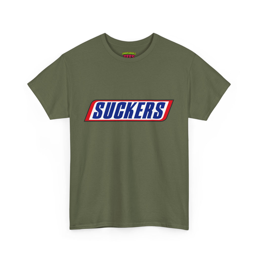 Snickers Parody Logo "Suckers" T-Shirt