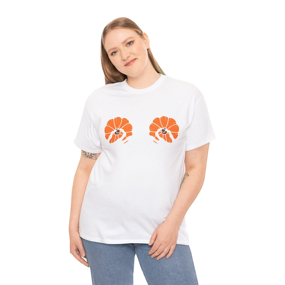 Pumpkin Boobs Inappropriate Halloween T-Shirt