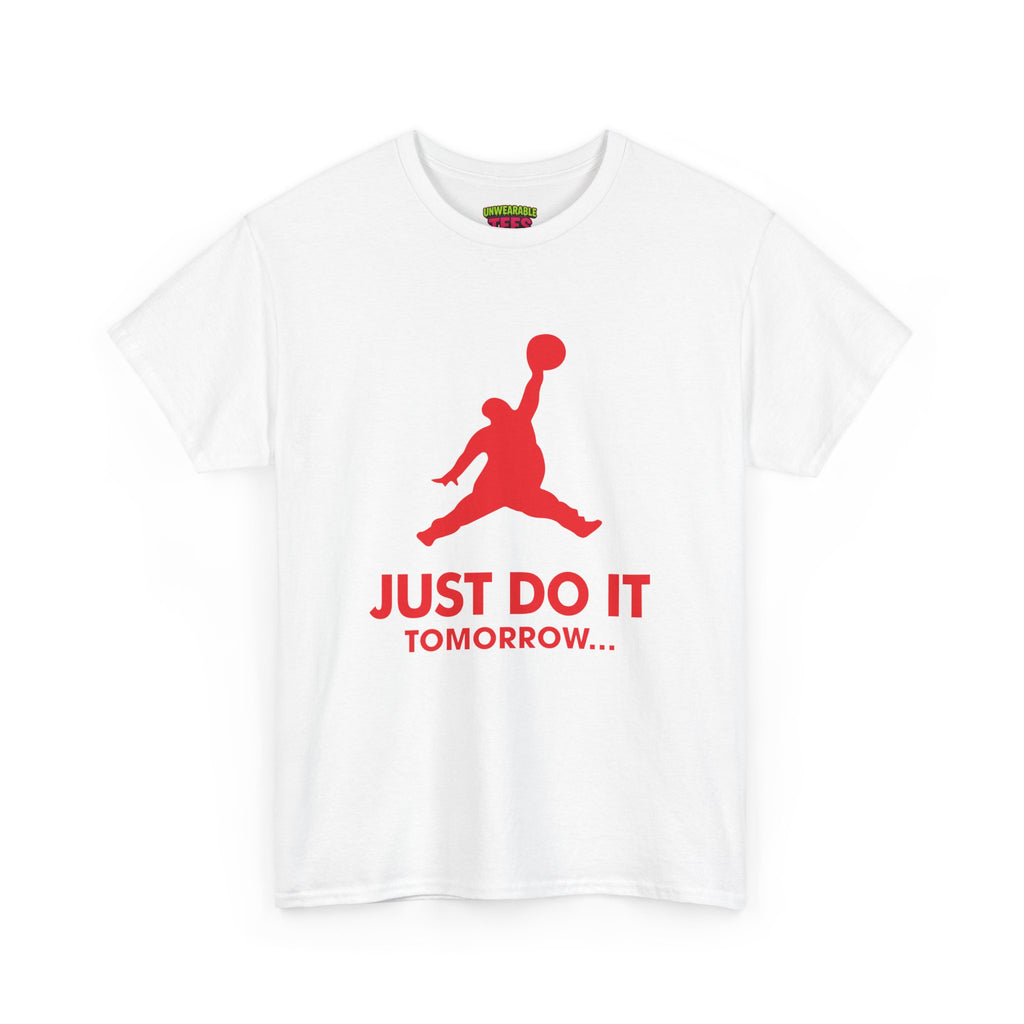 Nike Air Jordan Parody Logo "Just Do It Tomorrow" T-Shirt