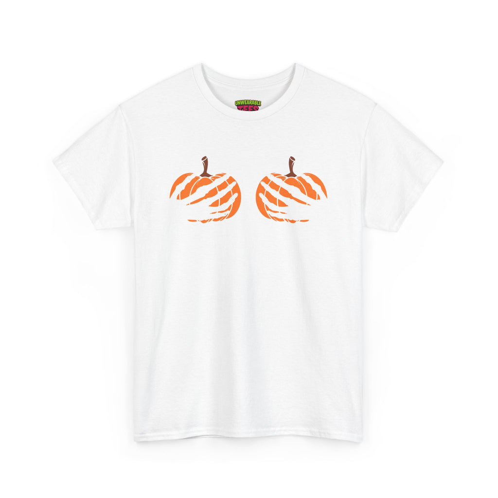 Boobs Pumpkins Inappropriate Halloween T-Shirt