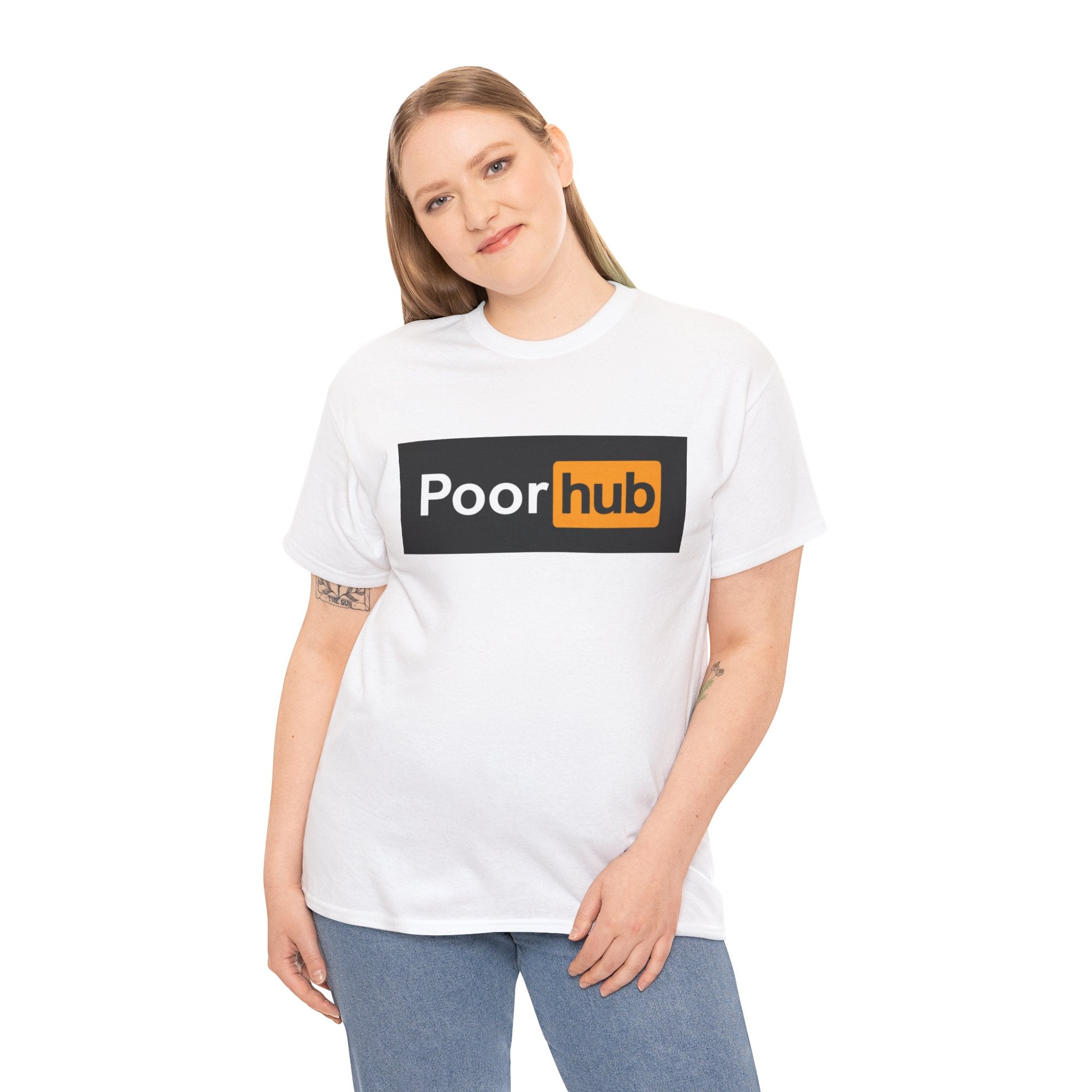 Pornhub Parody Logo "Poorhub" T-Shirt