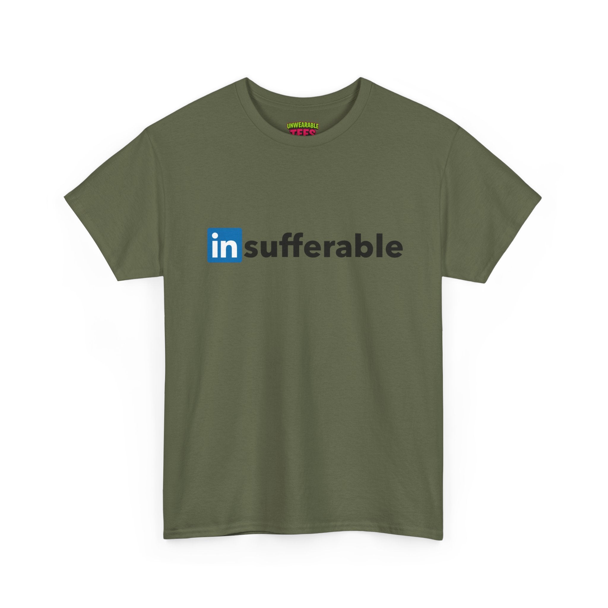 LinkedIn Parody Logo "Insufferable" T-Shirt