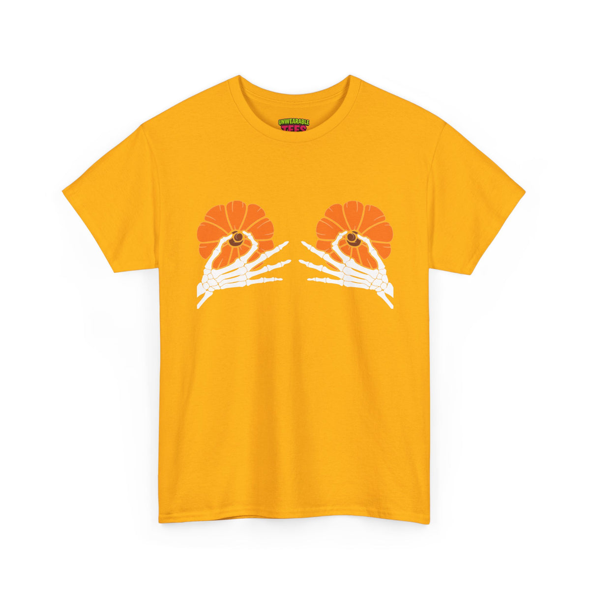 Pumpkin Boobs Inappropriate Halloween T-Shirt