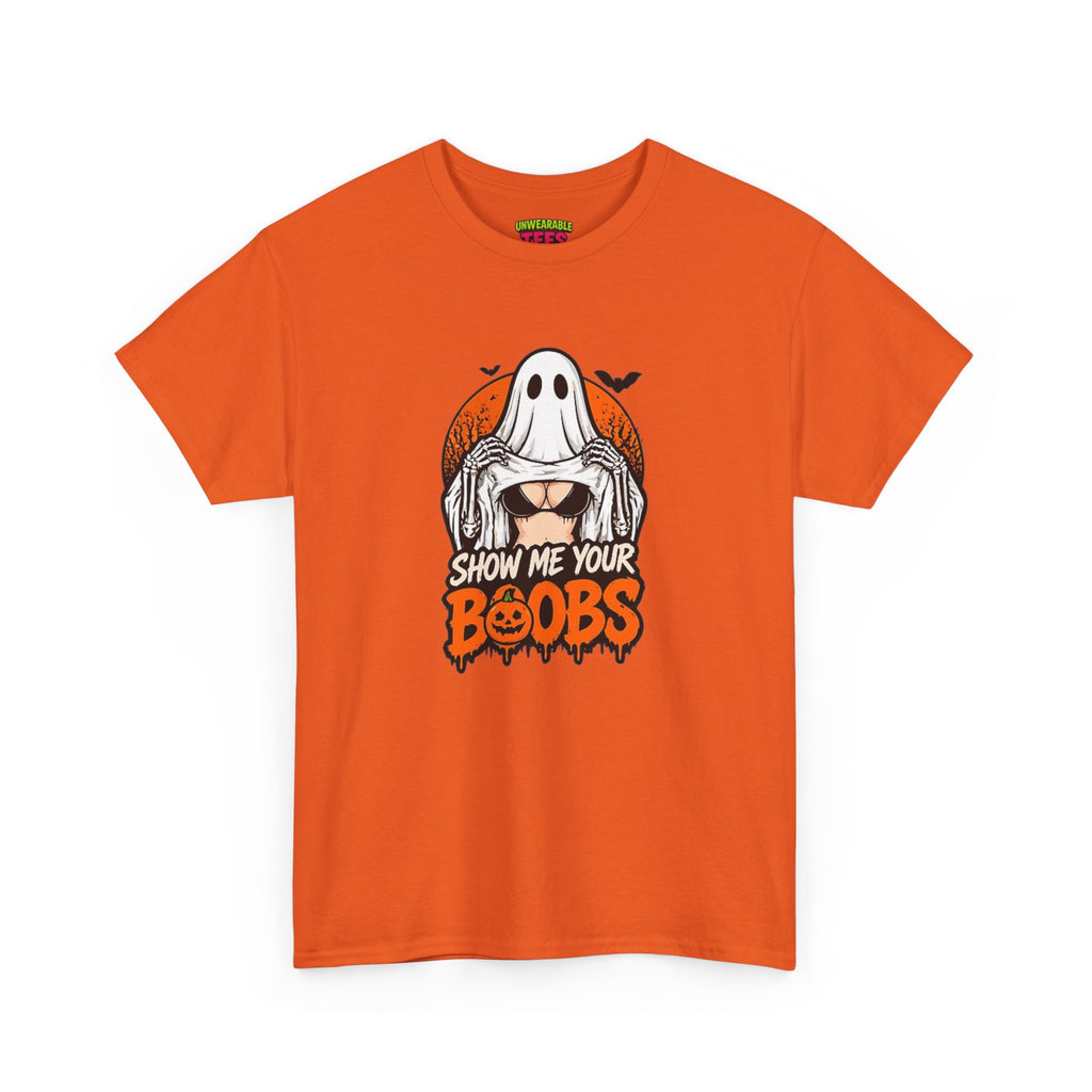Show Me Your Boobs Inappropriate Halloween T-Shirt