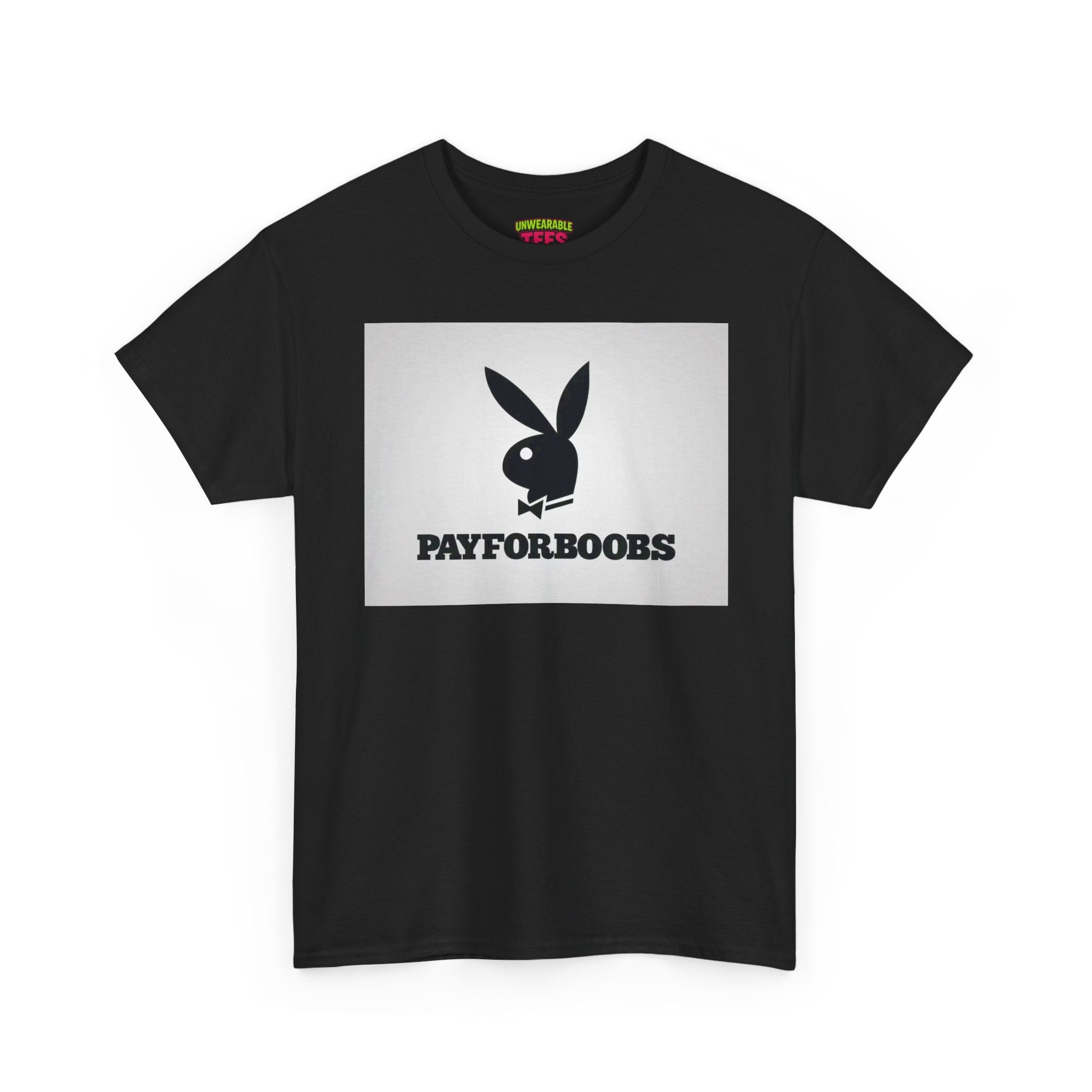 Playboy Parody Logo "Payforboobs" T-Shirt