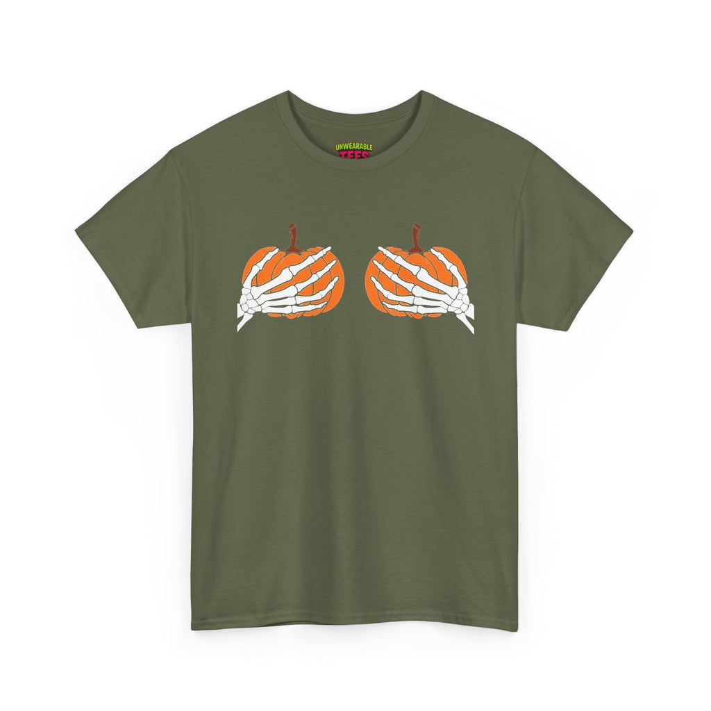 Boobs Pumpkins Inappropriate Halloween T-Shirt