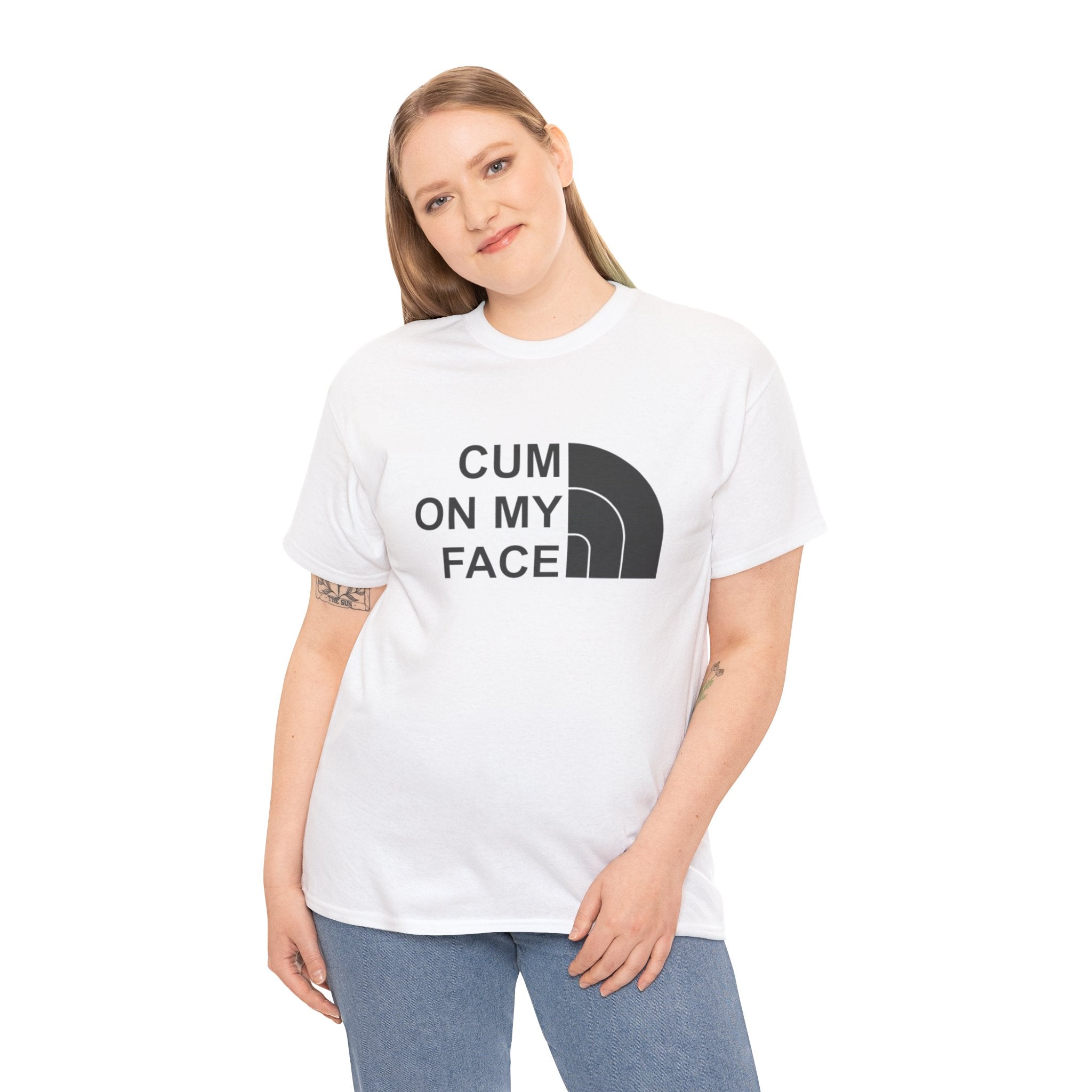 The North Face Parody Logo "C*m on My Face" T-Shirt