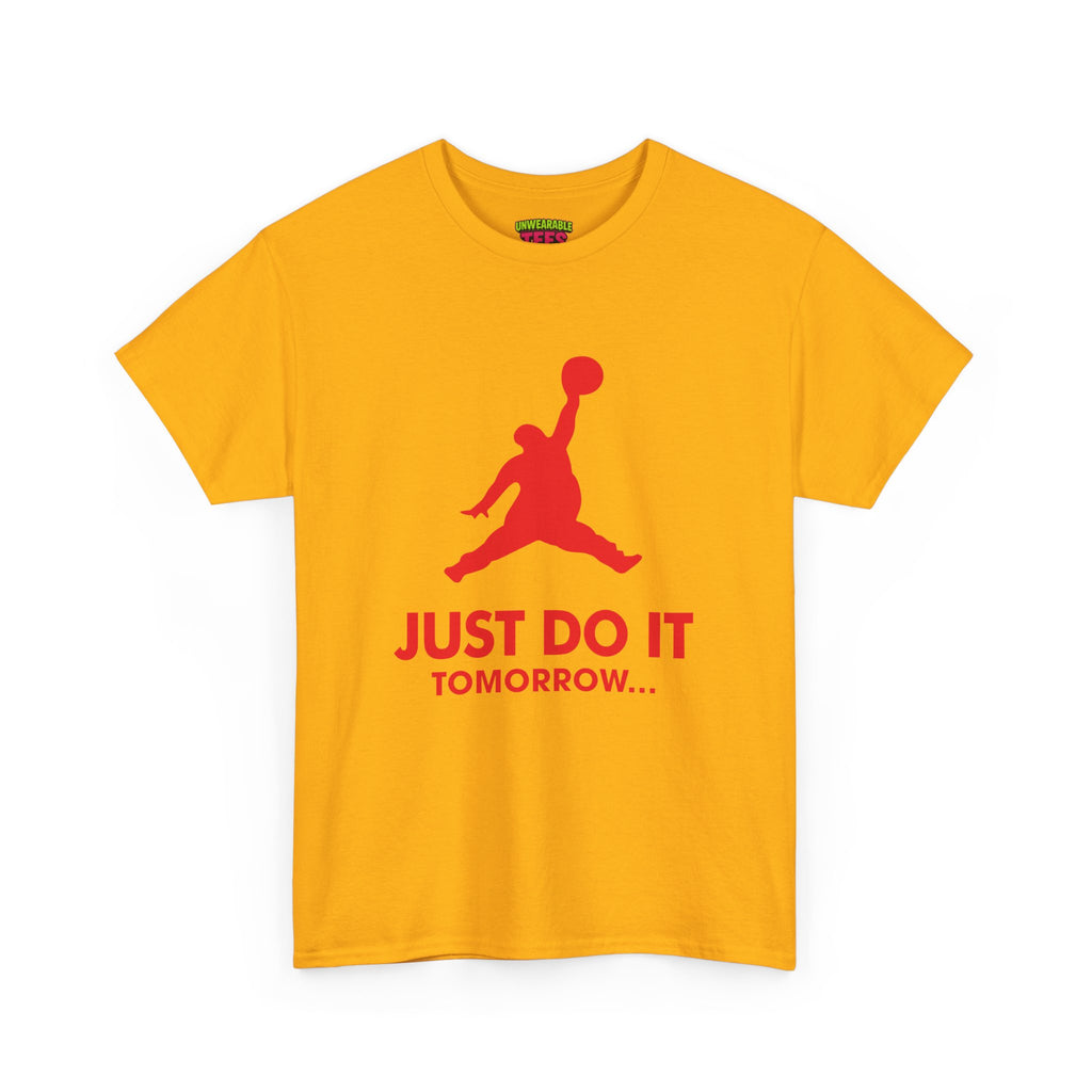 Nike Air Jordan Parody Logo "Just Do It Tomorrow" T-Shirt