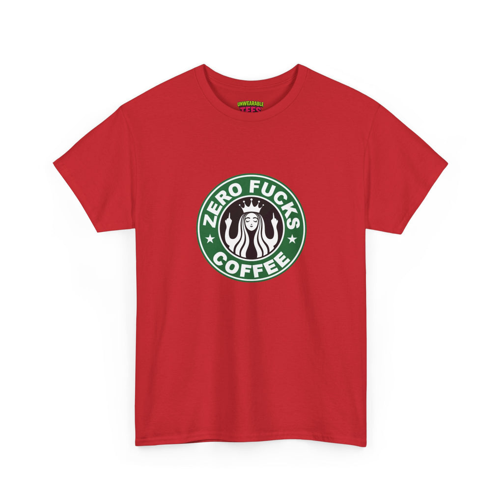 Starbucks Coffee Parody Logo "Zero F**ks Coffee" T-Shirt