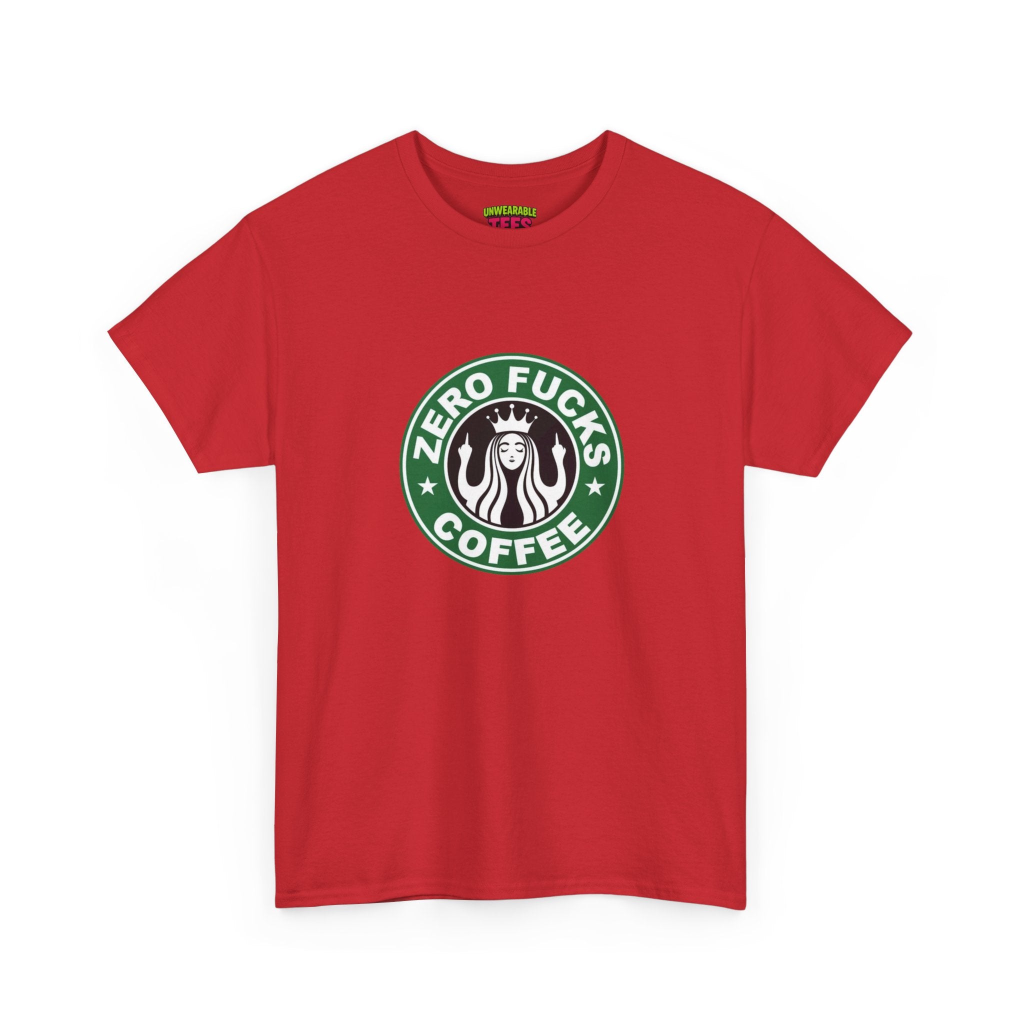 Starbucks Coffee Parody Logo "Zero F**ks Coffee" T-Shirt