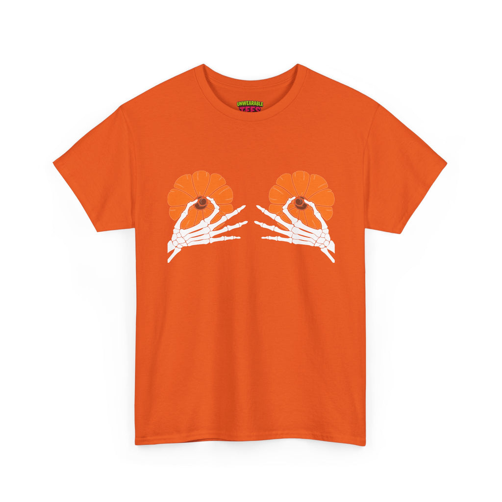 Pumpkin Boobs Inappropriate Halloween T-Shirt
