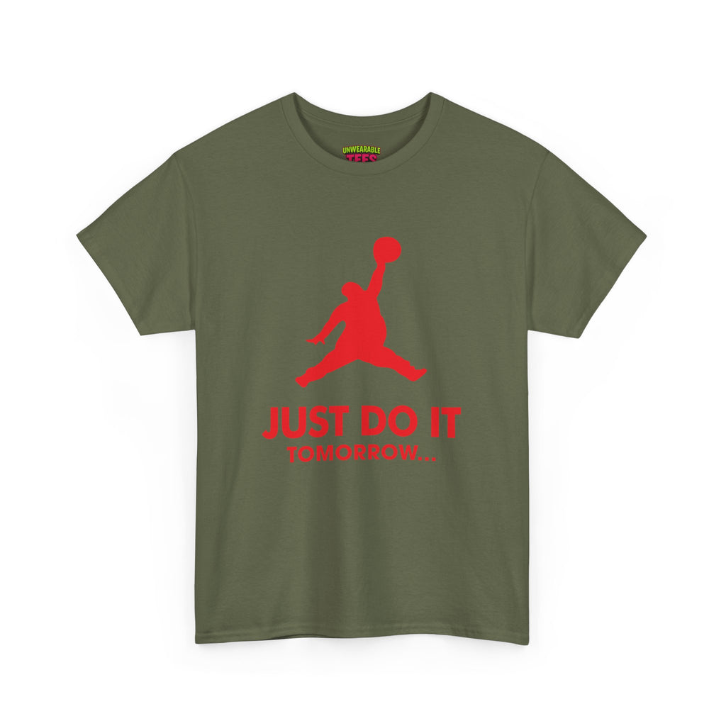 Nike Air Jordan Parody Logo "Just Do It Tomorrow" T-Shirt