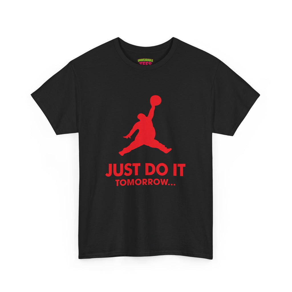 Nike Air Jordan Parody Logo "Just Do It Tomorrow" T-Shirt