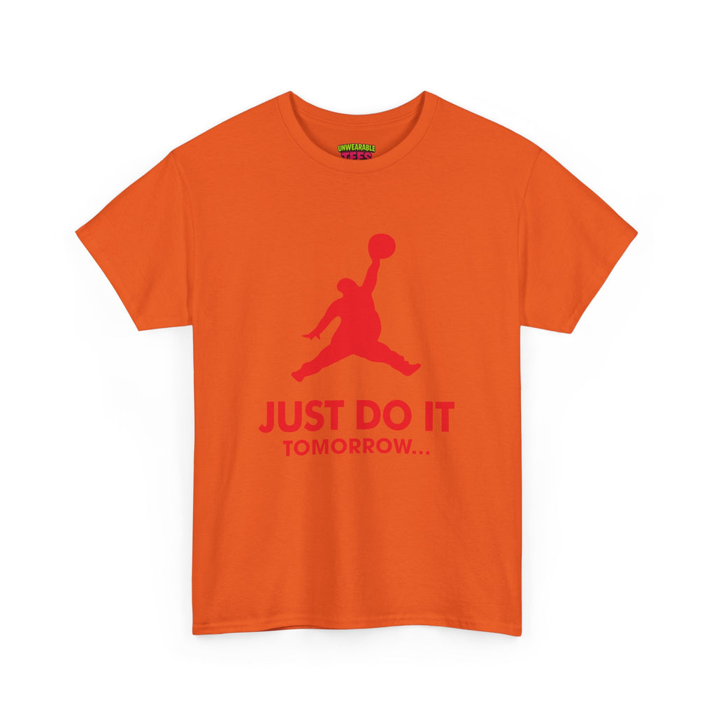 Nike Air Jordan Parody Logo "Just Do It Tomorrow" T-Shirt