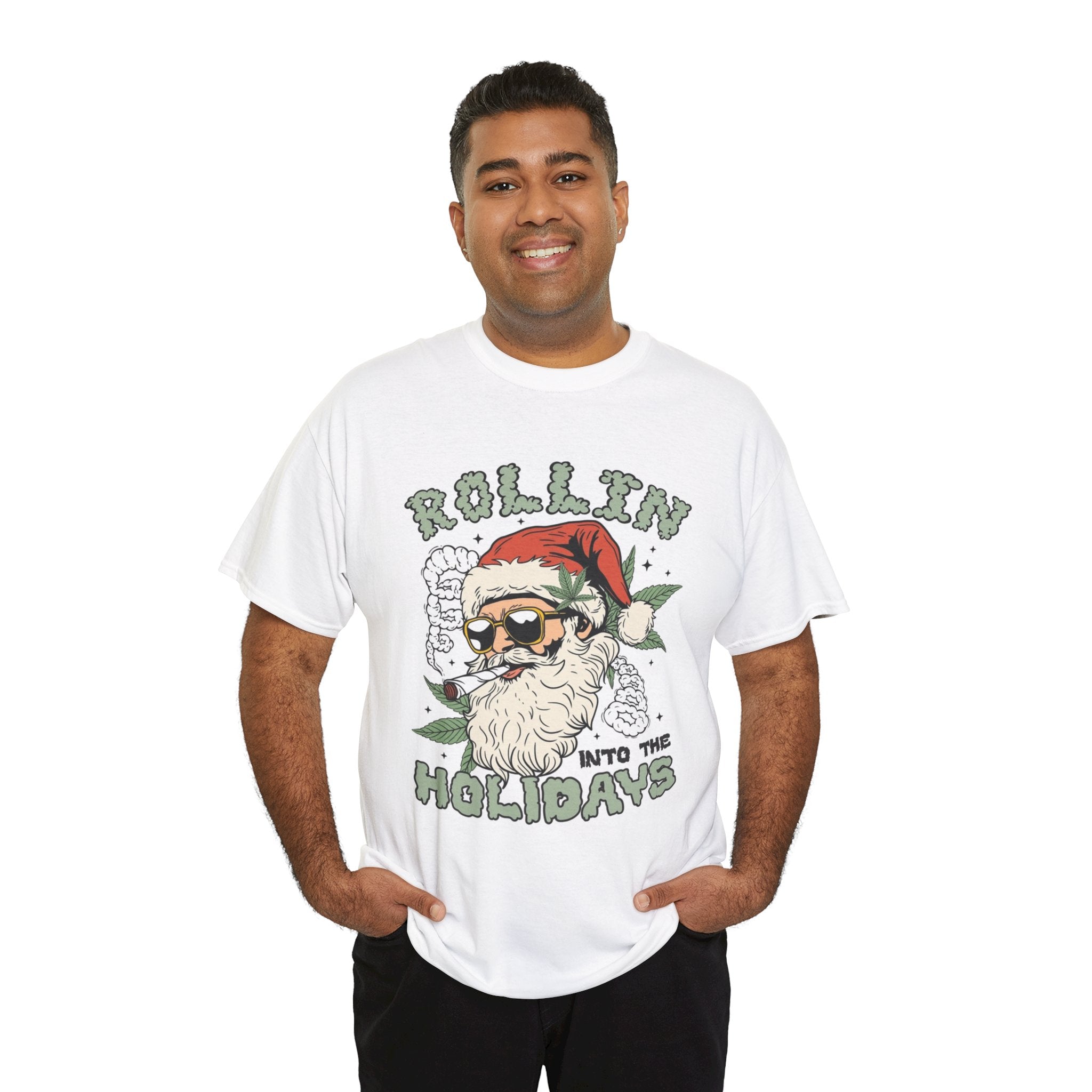 Rolling into the Holidays Inappropriate Christmas T-Shirt