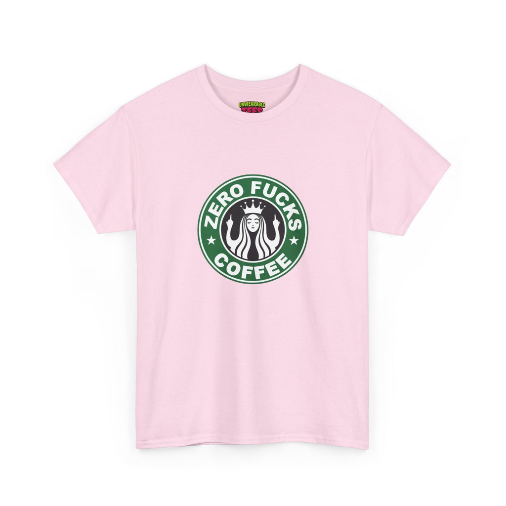 Starbucks Coffee Parody Logo "Zero F**ks Coffee" T-Shirt