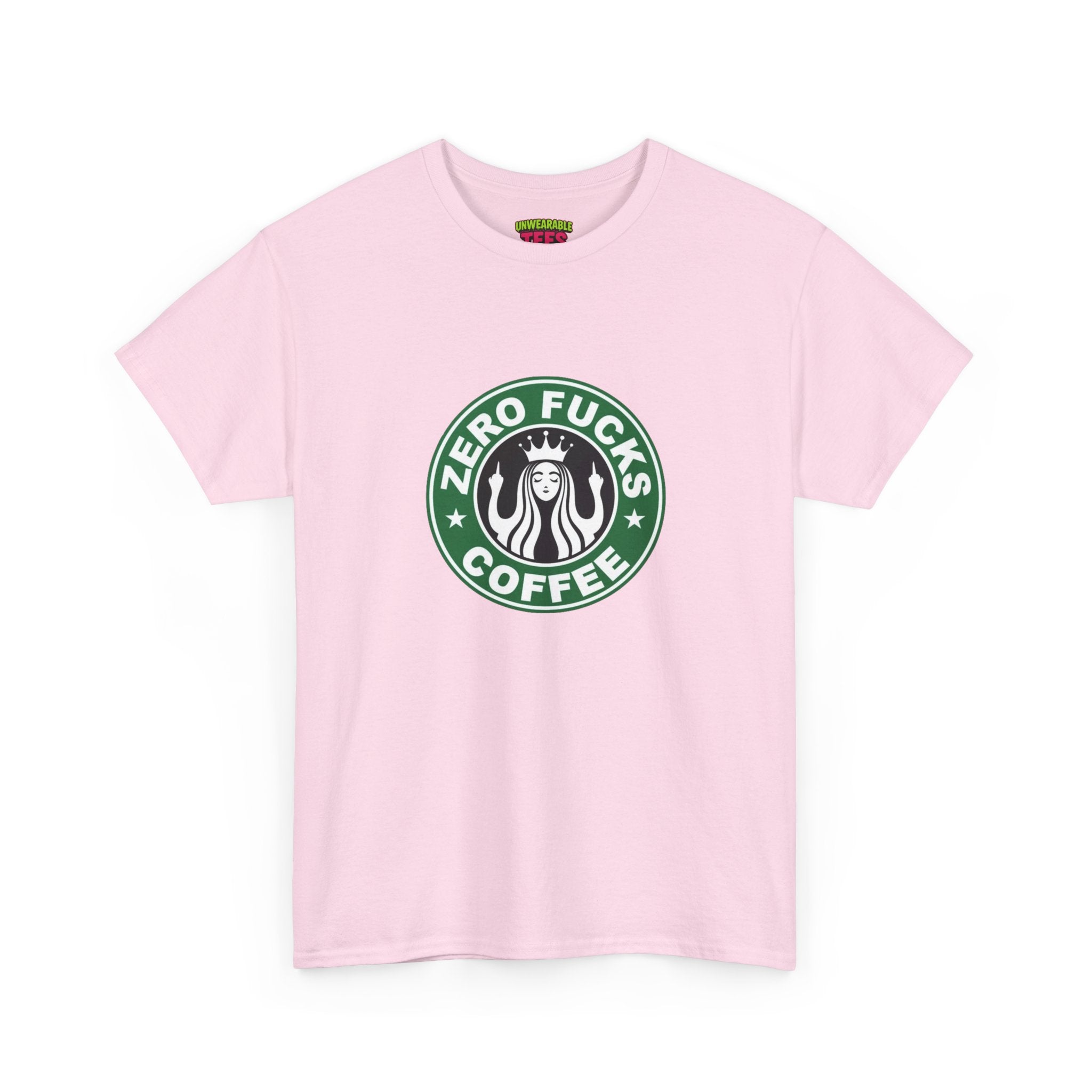 Starbucks Coffee Parody Logo "Zero F**ks Coffee" T-Shirt
