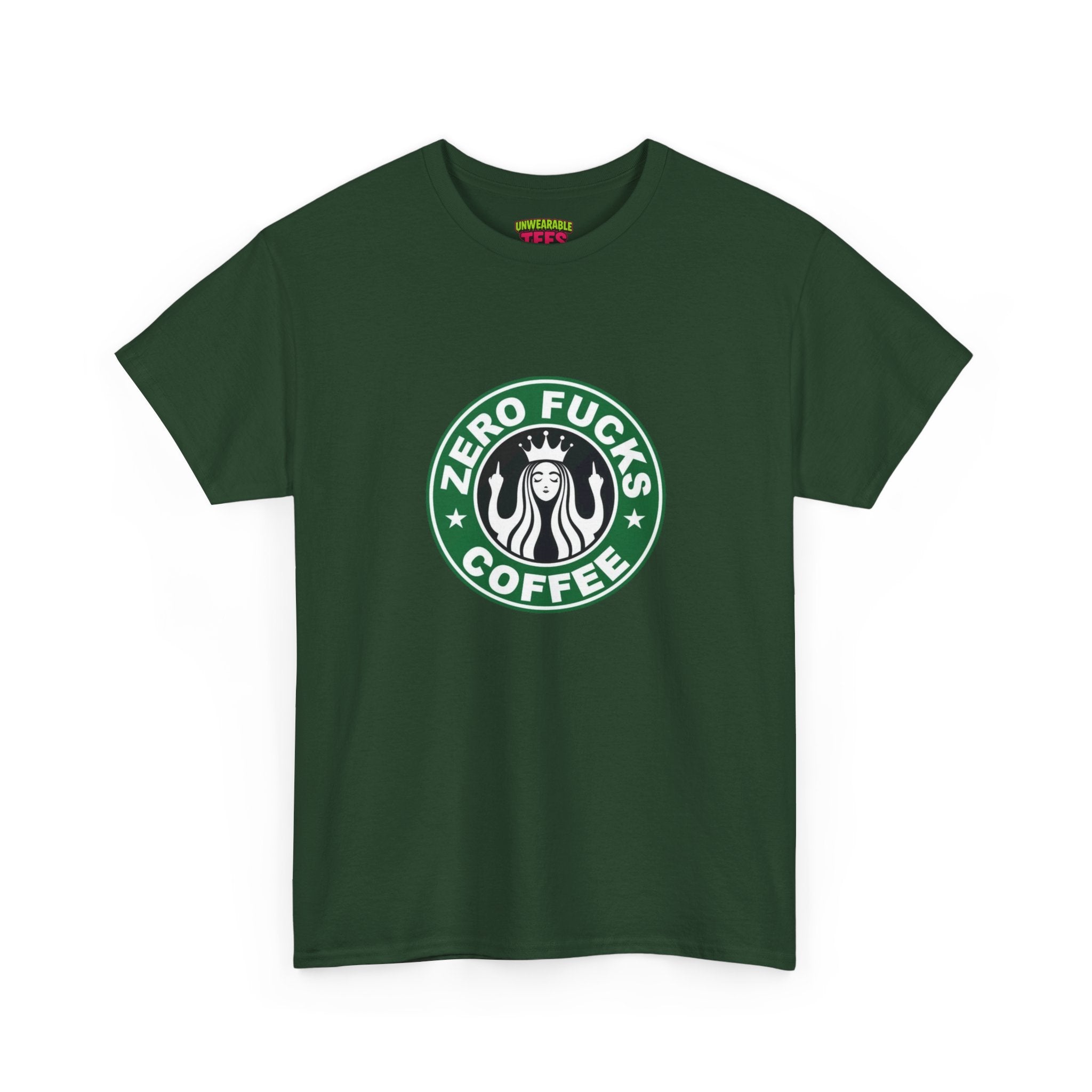 Starbucks Coffee Parody Logo "Zero F**ks Coffee" T-Shirt