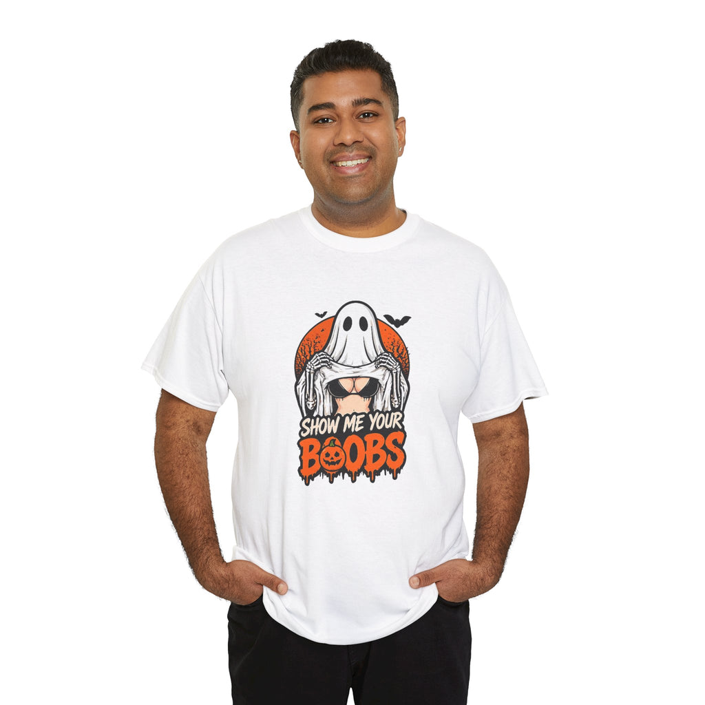 Show Me Your Boobs Inappropriate Halloween T-Shirt